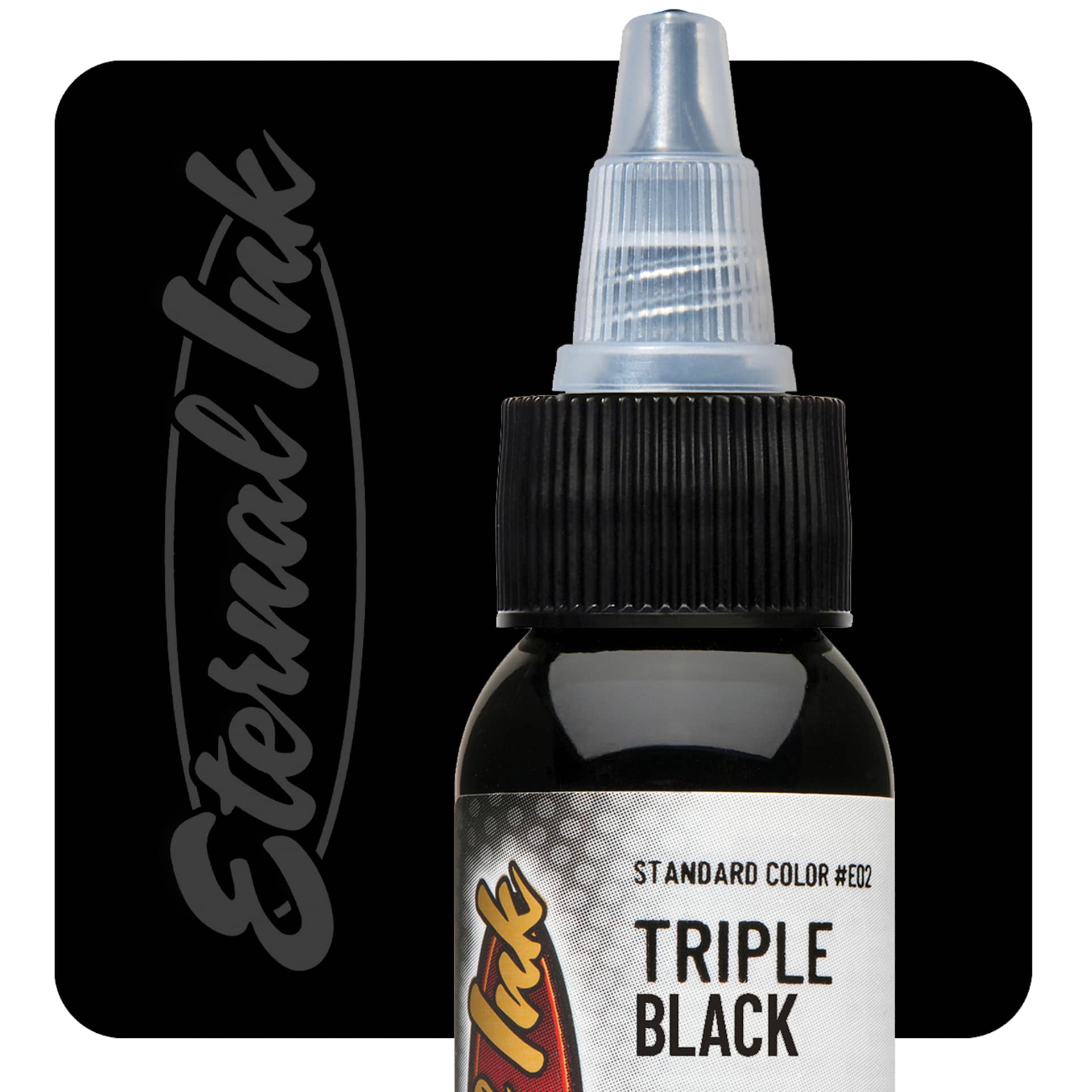 Eternal Ink Triple Black Tattoo Ink, with swatch