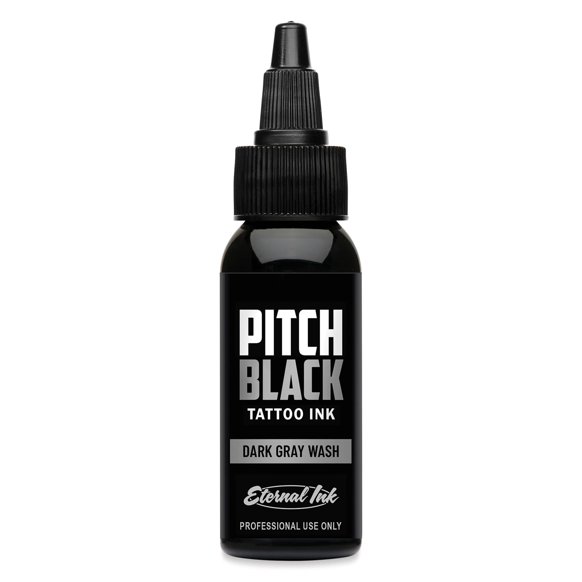 Eternal Ink Pitch Black Gray Wash Tattoo Ink - Dark Gray, 1 oz bottle