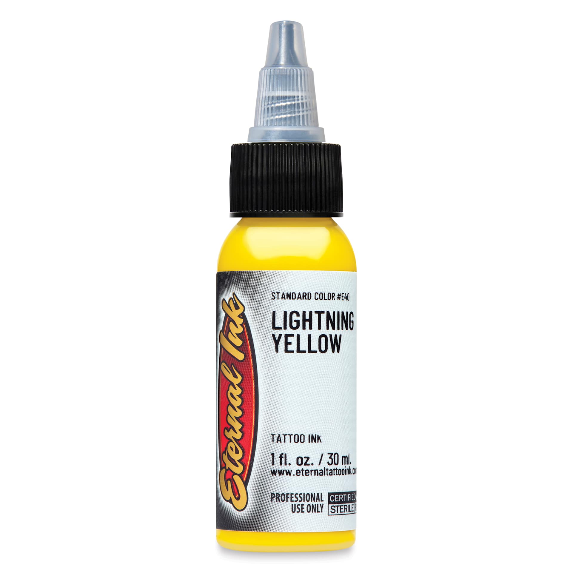 Eternal Ink Tattoo Ink - Lightning Yellow, 1 oz bottle
