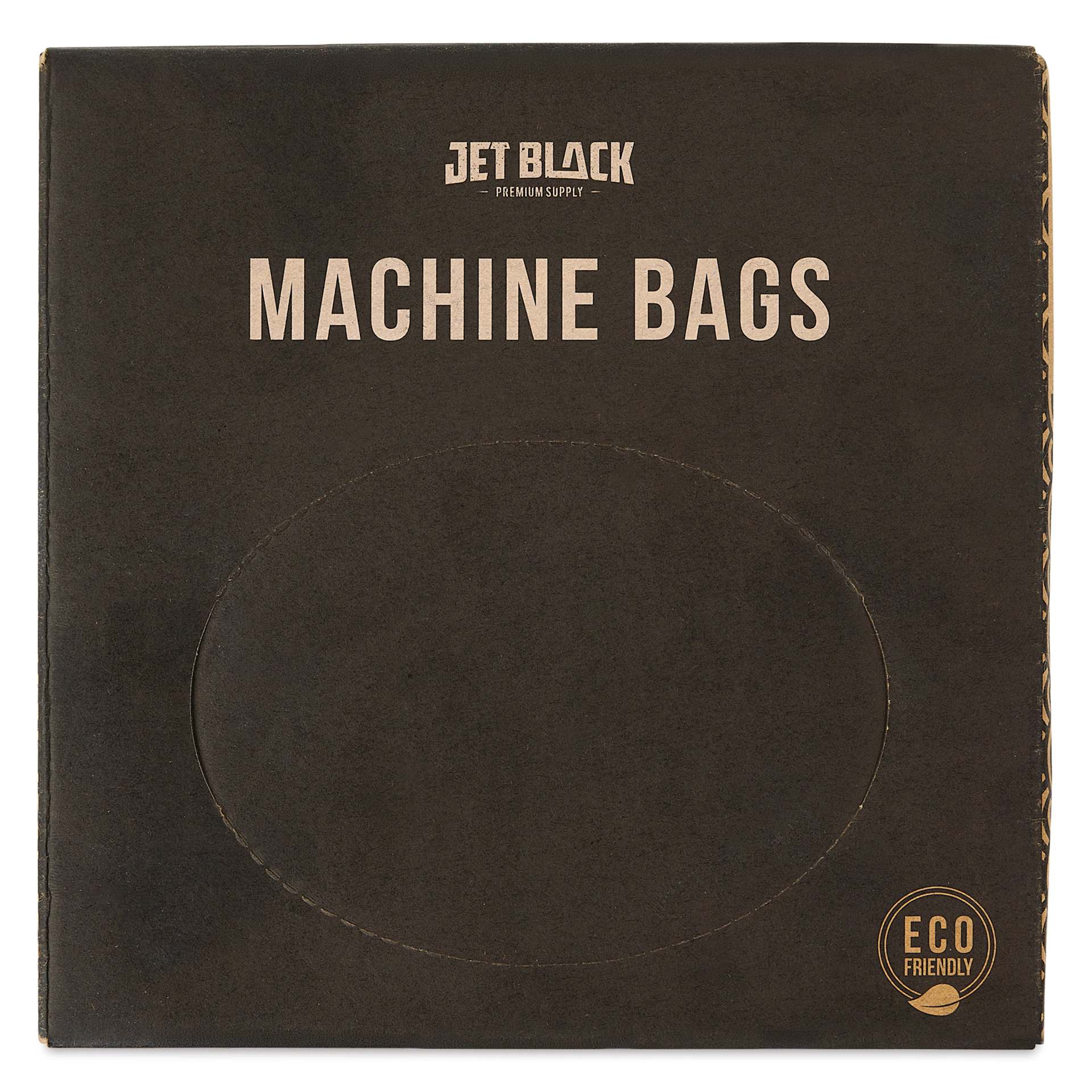 TatSoul Jet Black Machine Bags - 5" x 5", Pkg of 200, front of package