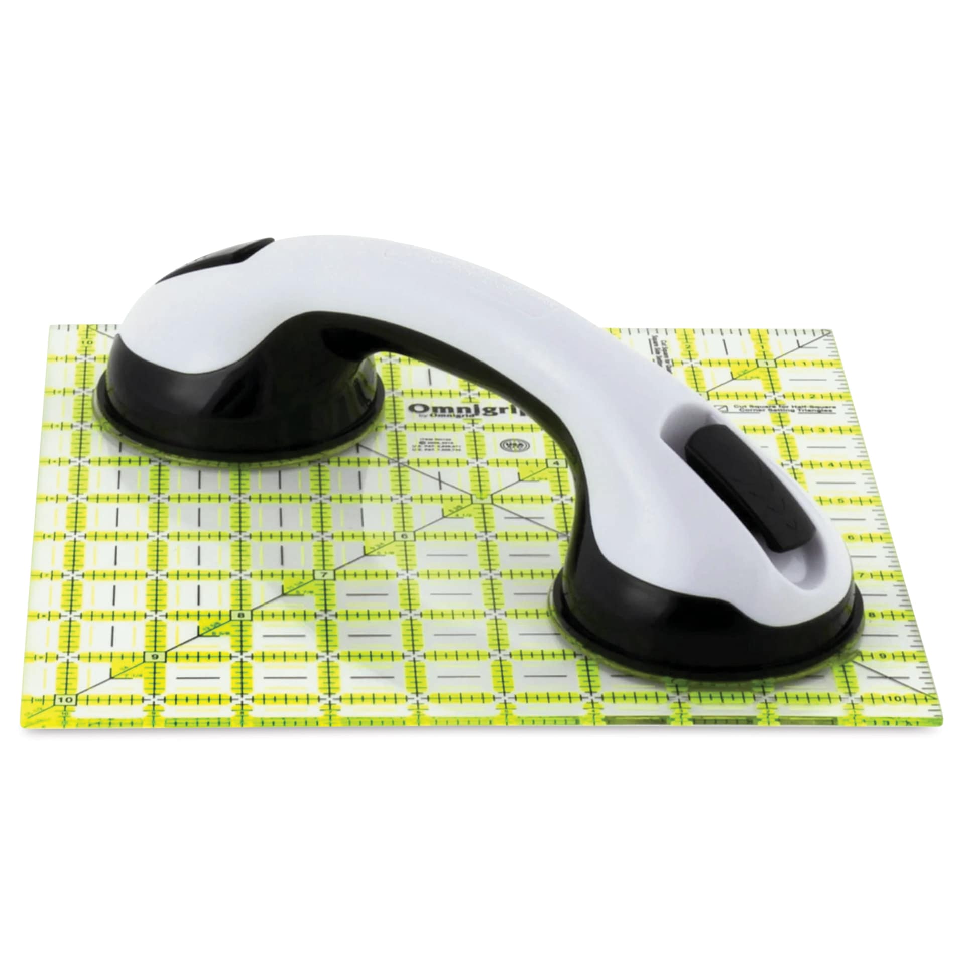 Omnigrid Ruler Grip - in use with square ruler (not included)