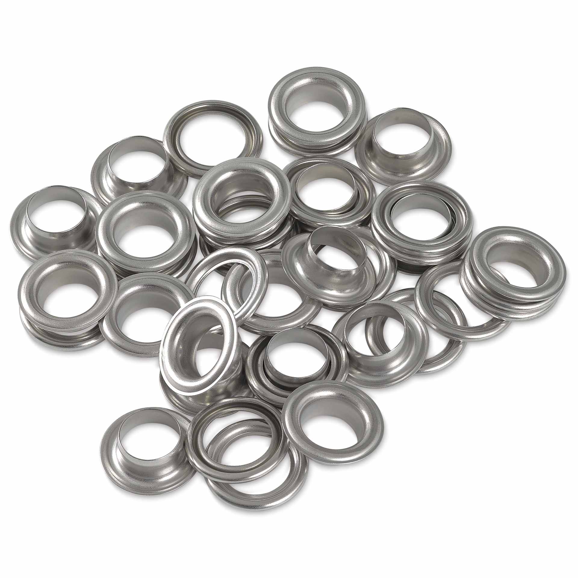 Prym Vario Creative Eyelets with Washers - Pkg of 20, Silver, 11 mm Dia.