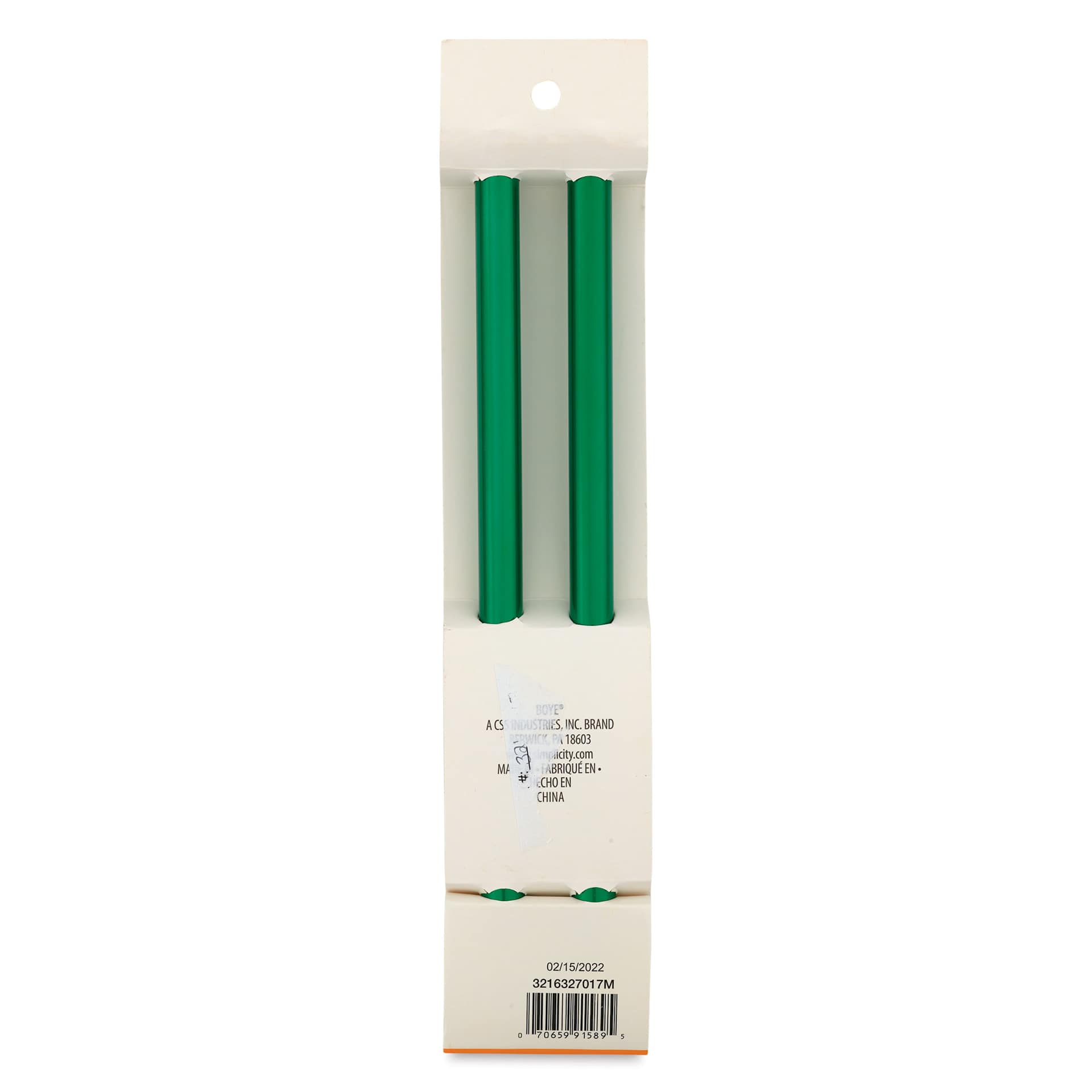Boye Aluminum Knitting Needles - US 17, 10" - back of packaging