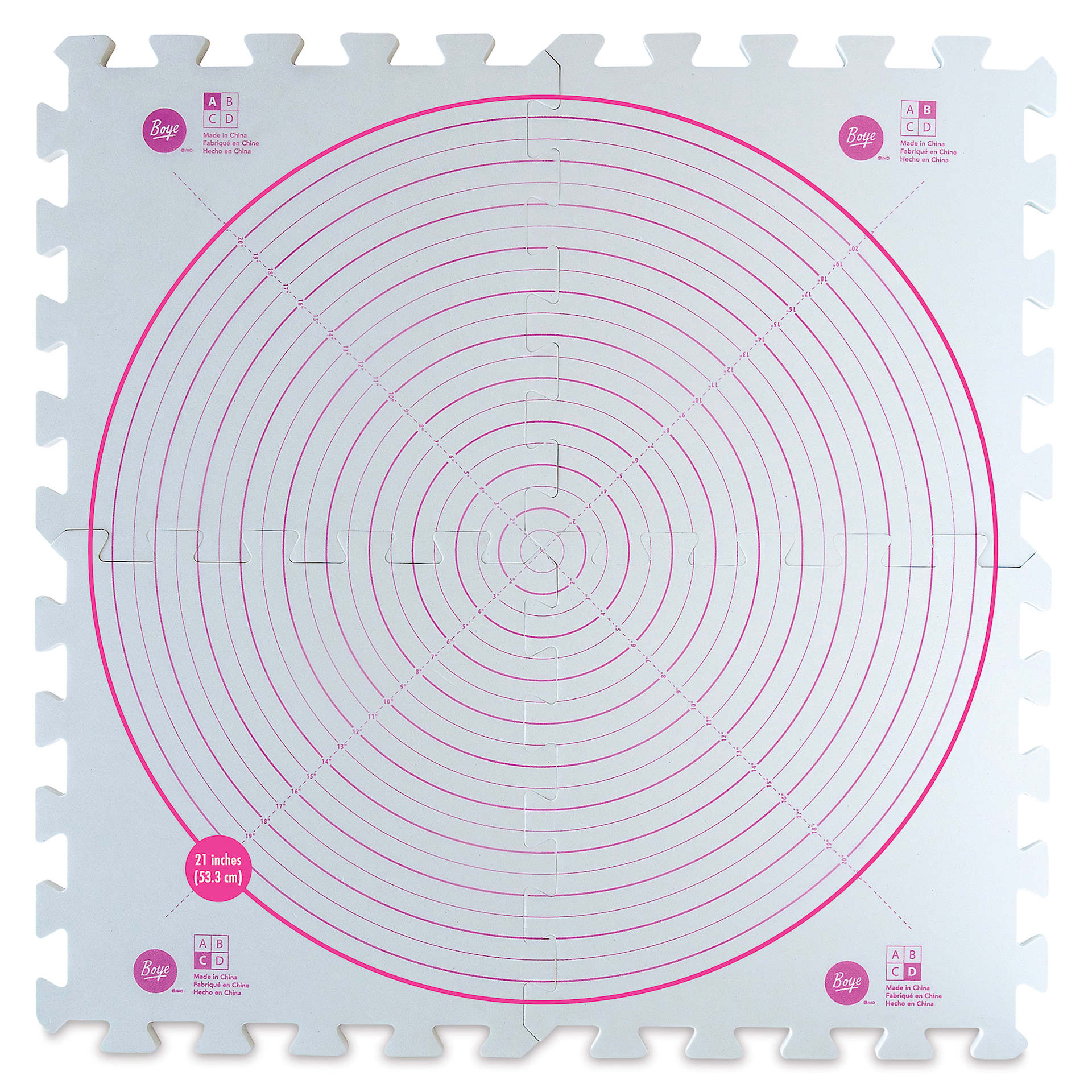 Boye Interlocking Blocking Board - Circle Print