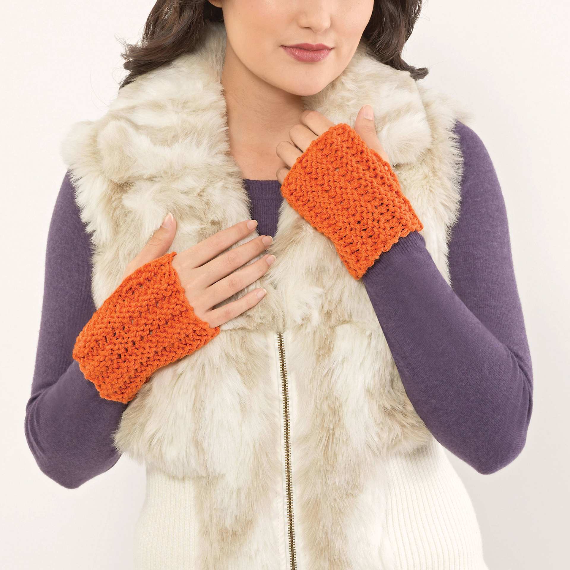 Boye I Taught Myself to Loom Knit Kit - finished hand warmers example