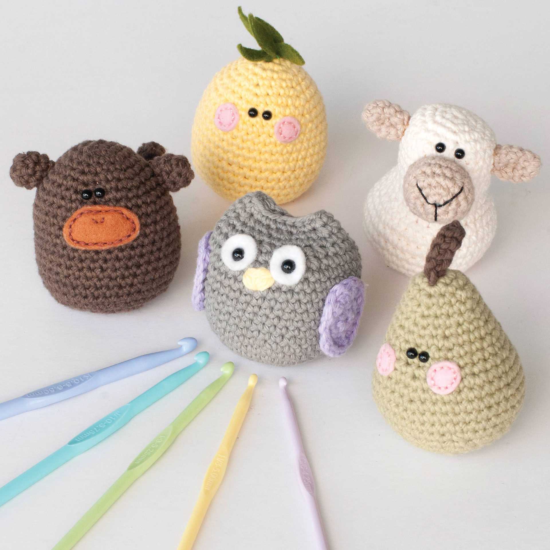 Boye Plastic Crochet Hooks - finished amigurumi examples