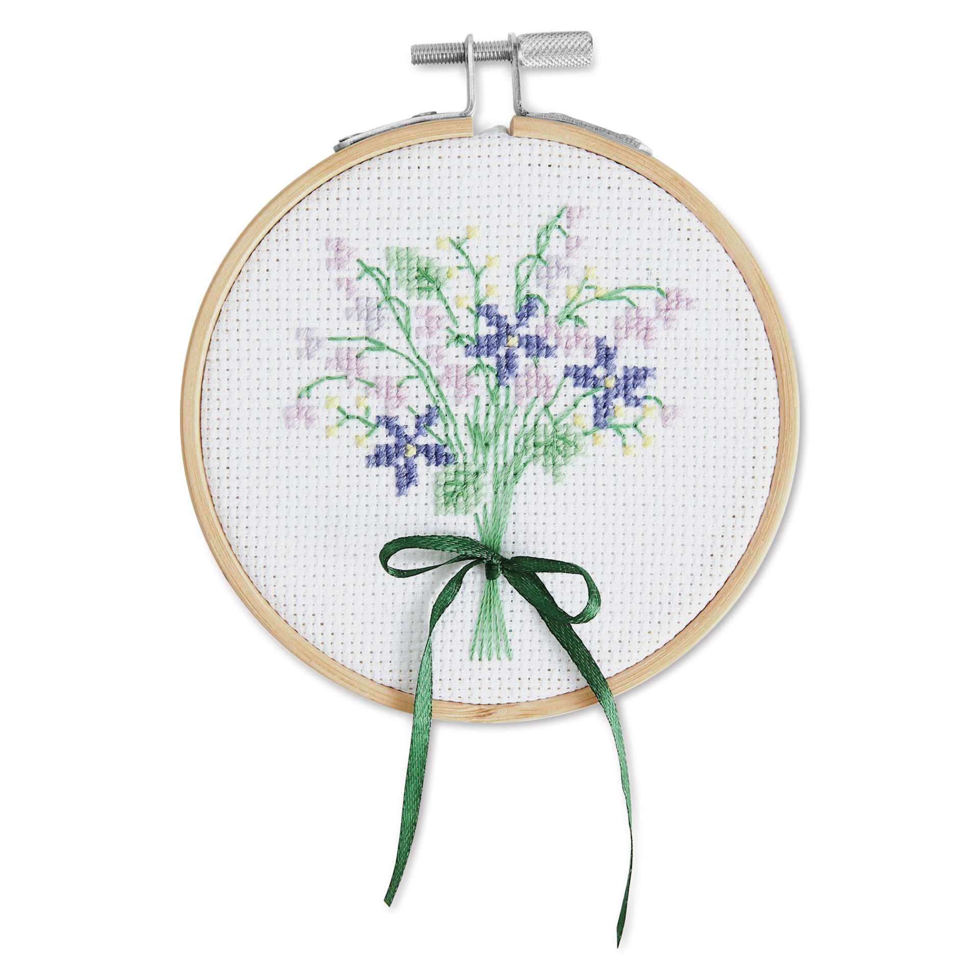Rico Design Counted Cross Stitch Kit - Flower Bouquet, 10 cm