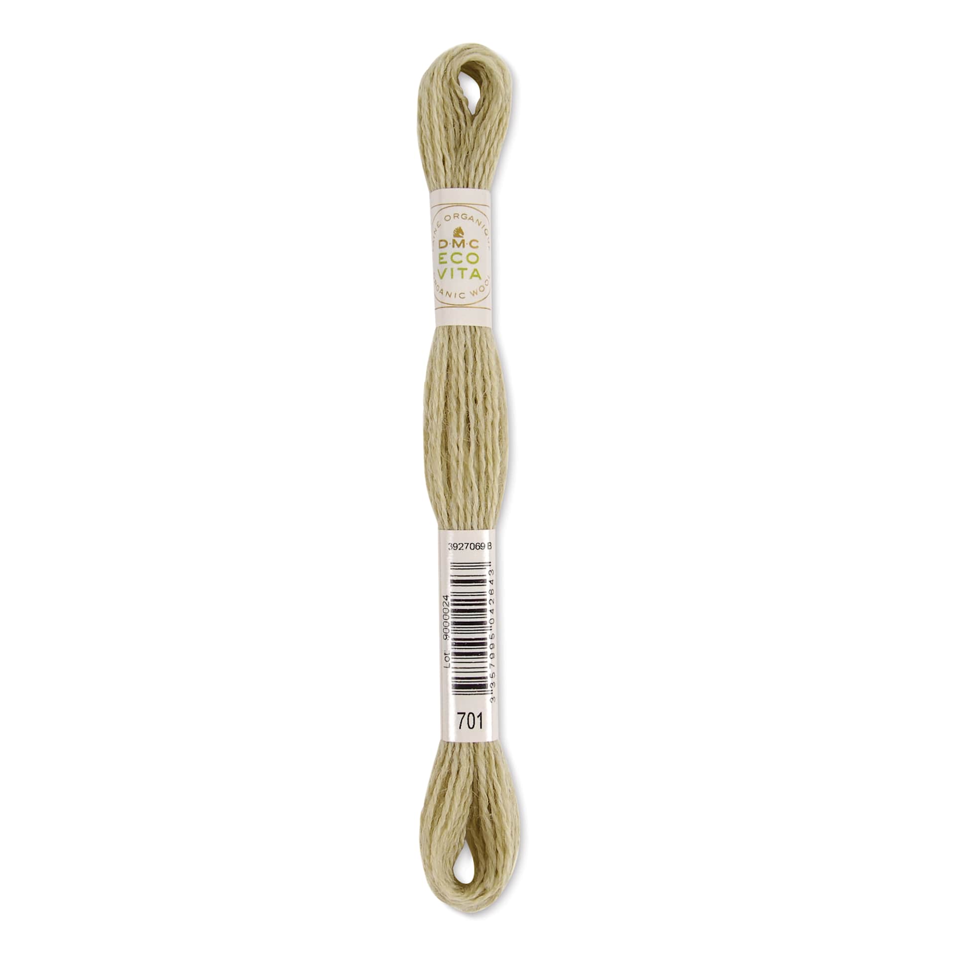 DMC Eco Vita Organic Wool Thread - Soft Common Ivy, 17-1/2 yds