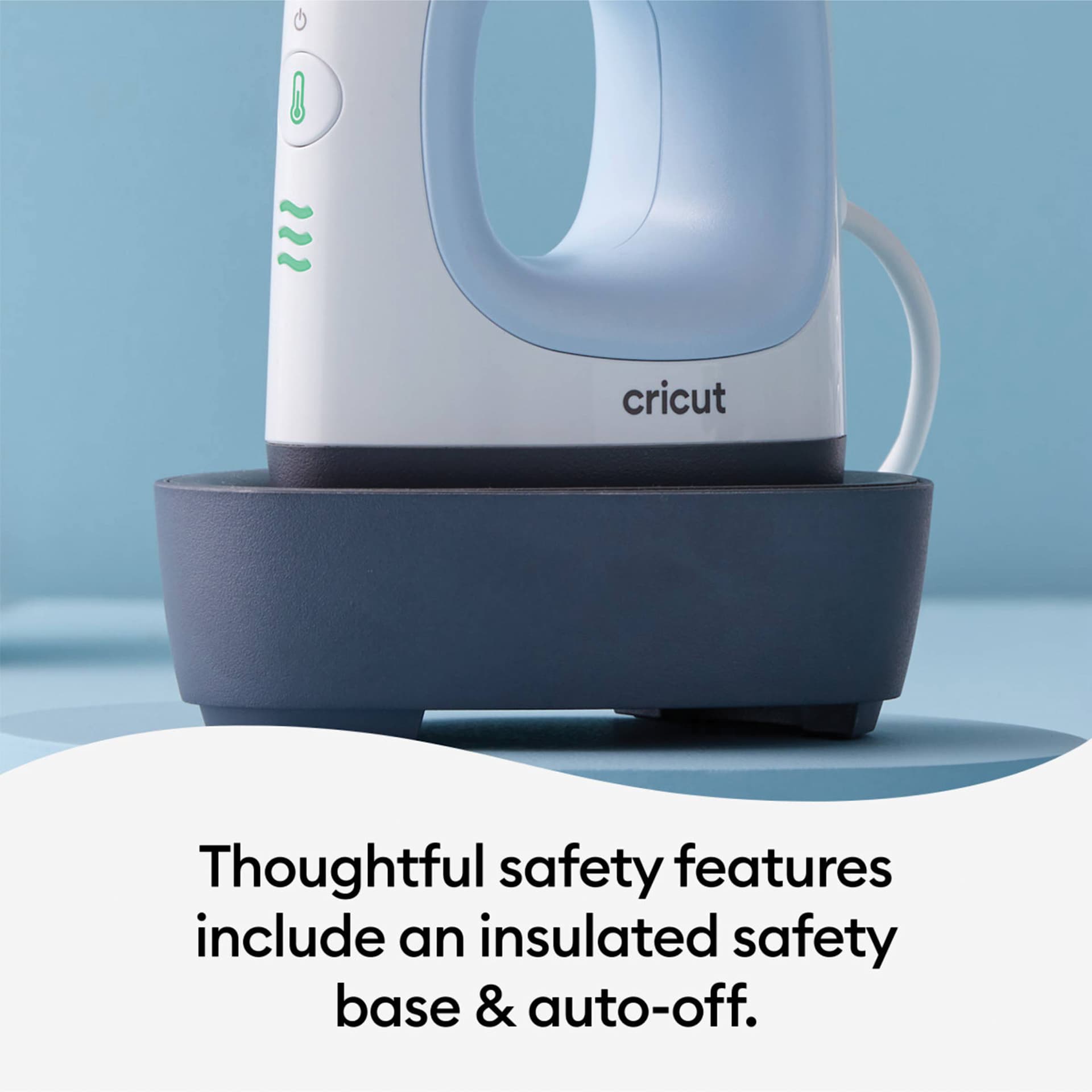 Cricut EasyPress Mini - Zen Blue - safety features