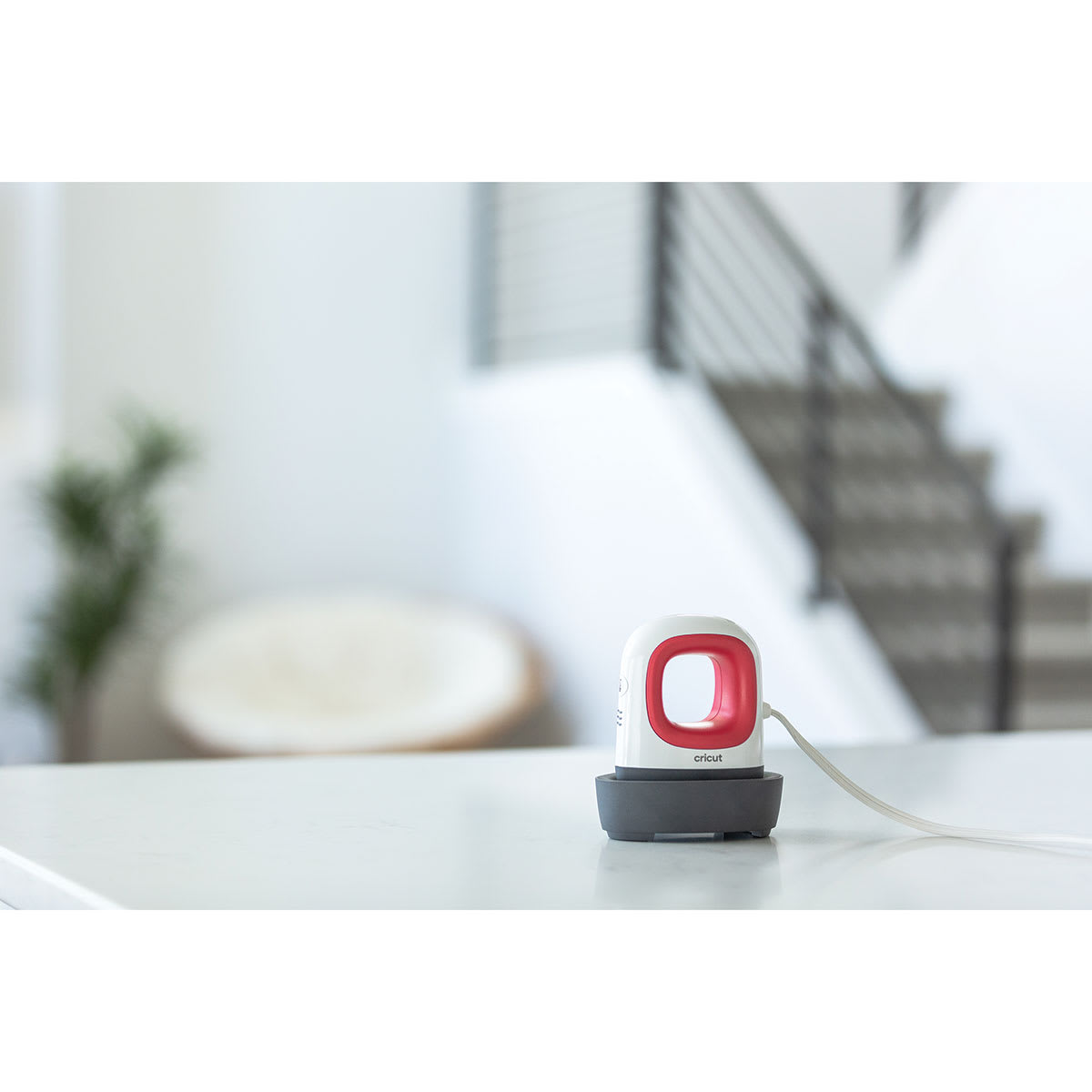 Cricut EasyPress Mini - Raspberry - on counter