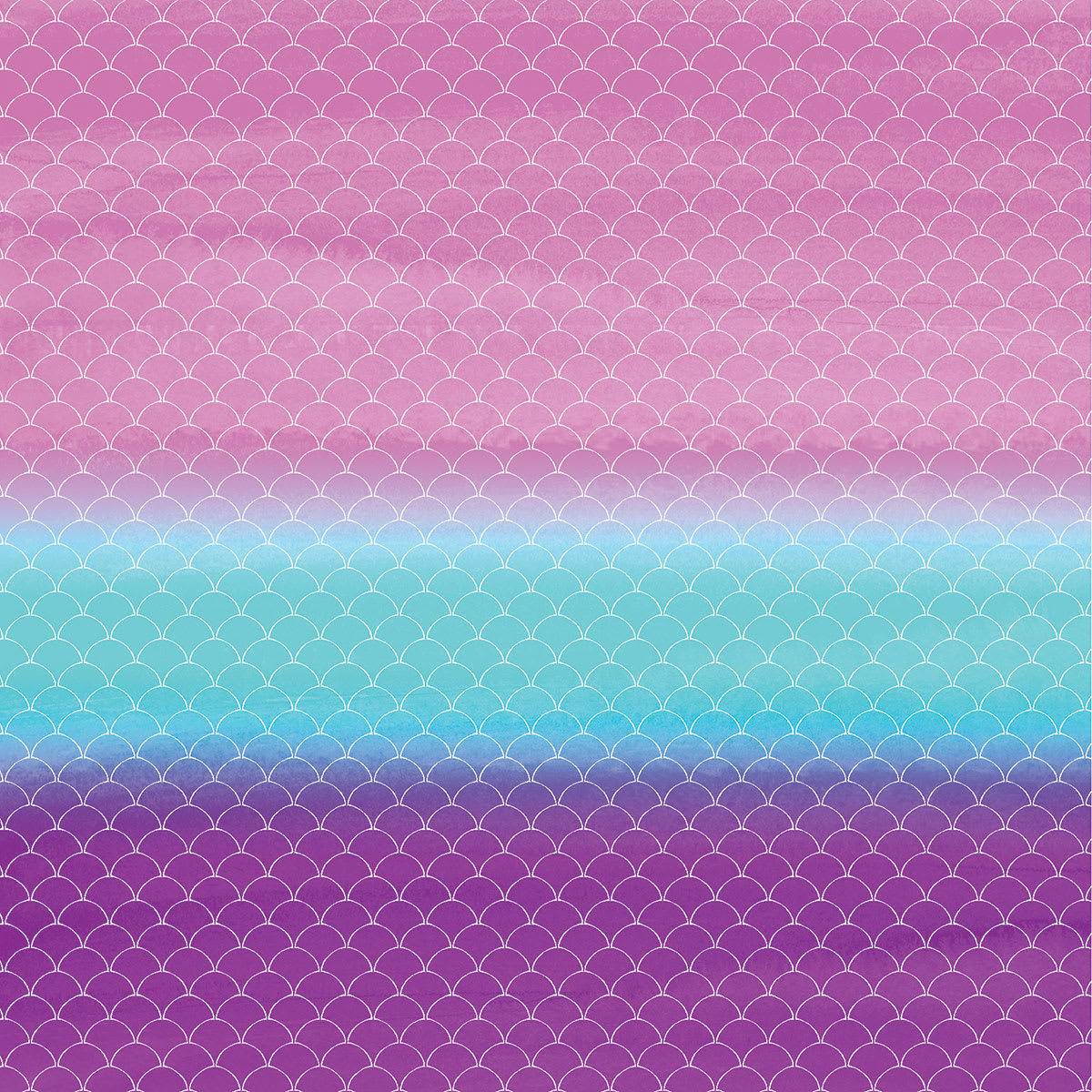 Cricut Infusible Ink Patterned Transfer Sheets - Mermaid Sparkle, 12" x 12", 4 Sheets, Ombre Scales