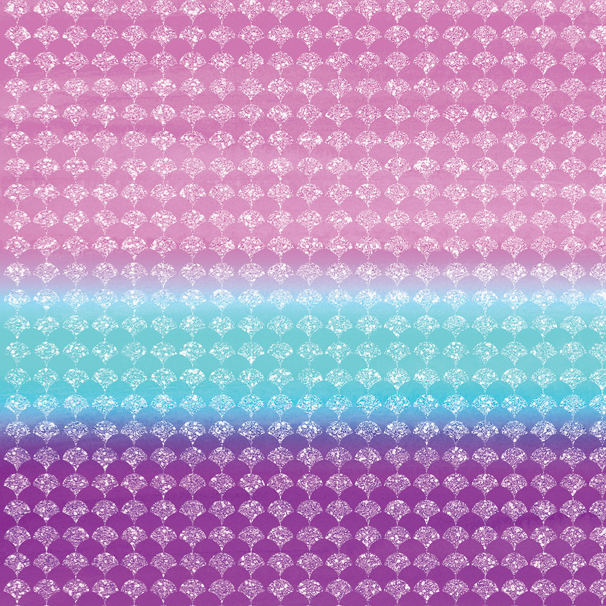 Cricut Infusible Ink Patterned Transfer Sheets - Mermaid Sparkle, 12" x 12", 4 Sheets, Ombre