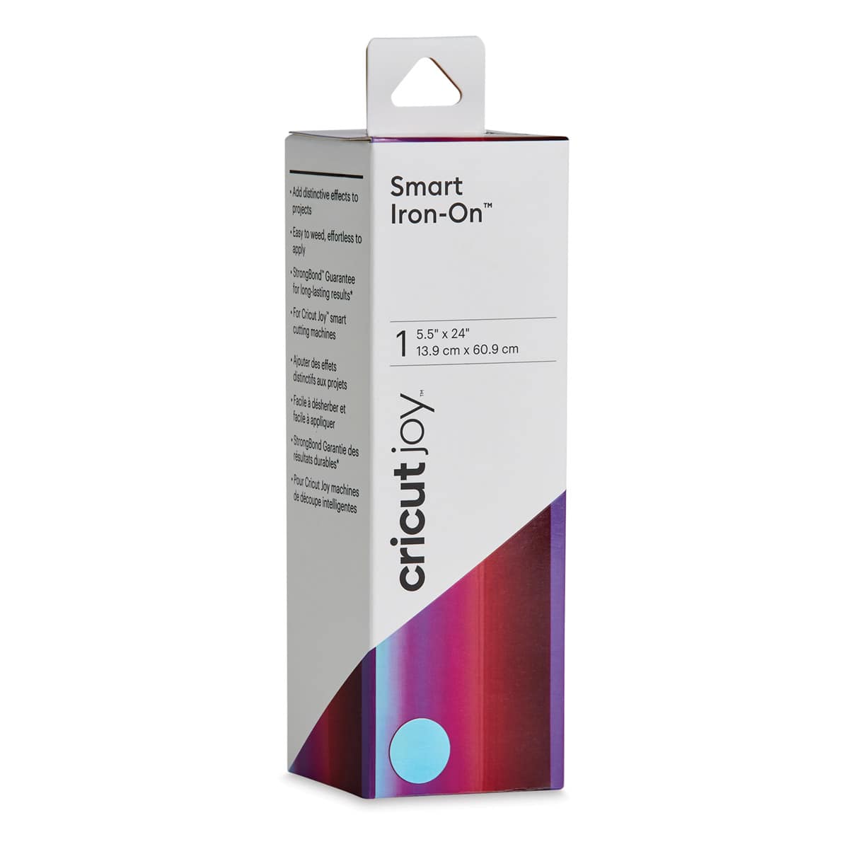 Cricut Joy Smart Iron-On Vinyl - Holographic Dahlia, 5-1/2" x 24", Roll (In packaging)