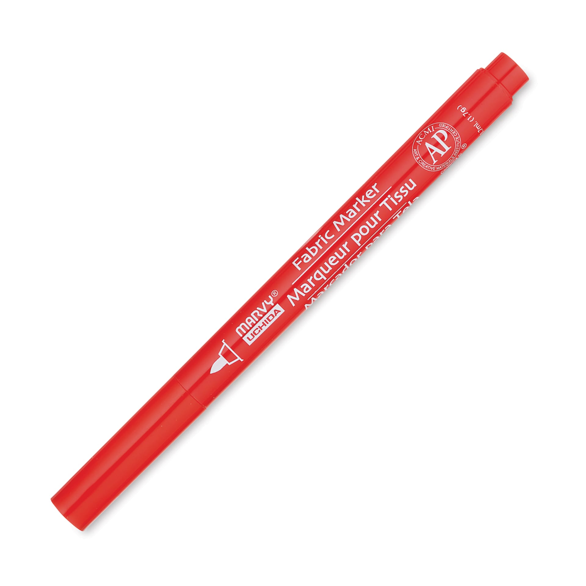 Marvy Uchida Fine Point Fabric Marker - Red (Cap on)