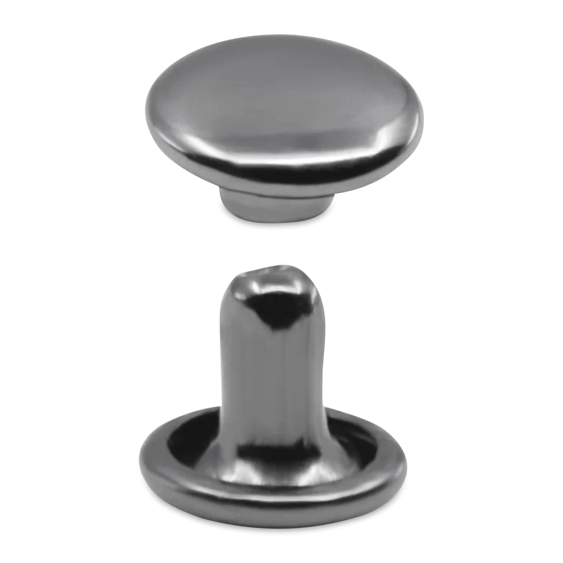 Dritz Double-Cap Rivets & Tools Set, close-up of one double-cap rivet