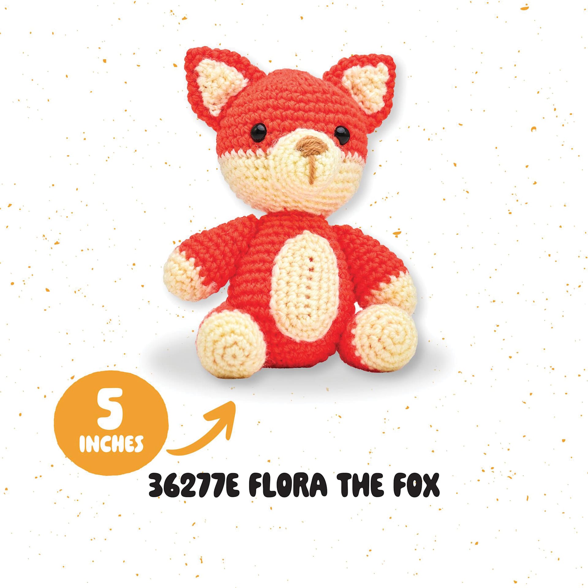 5 inches. 36277E Flora The Fox.