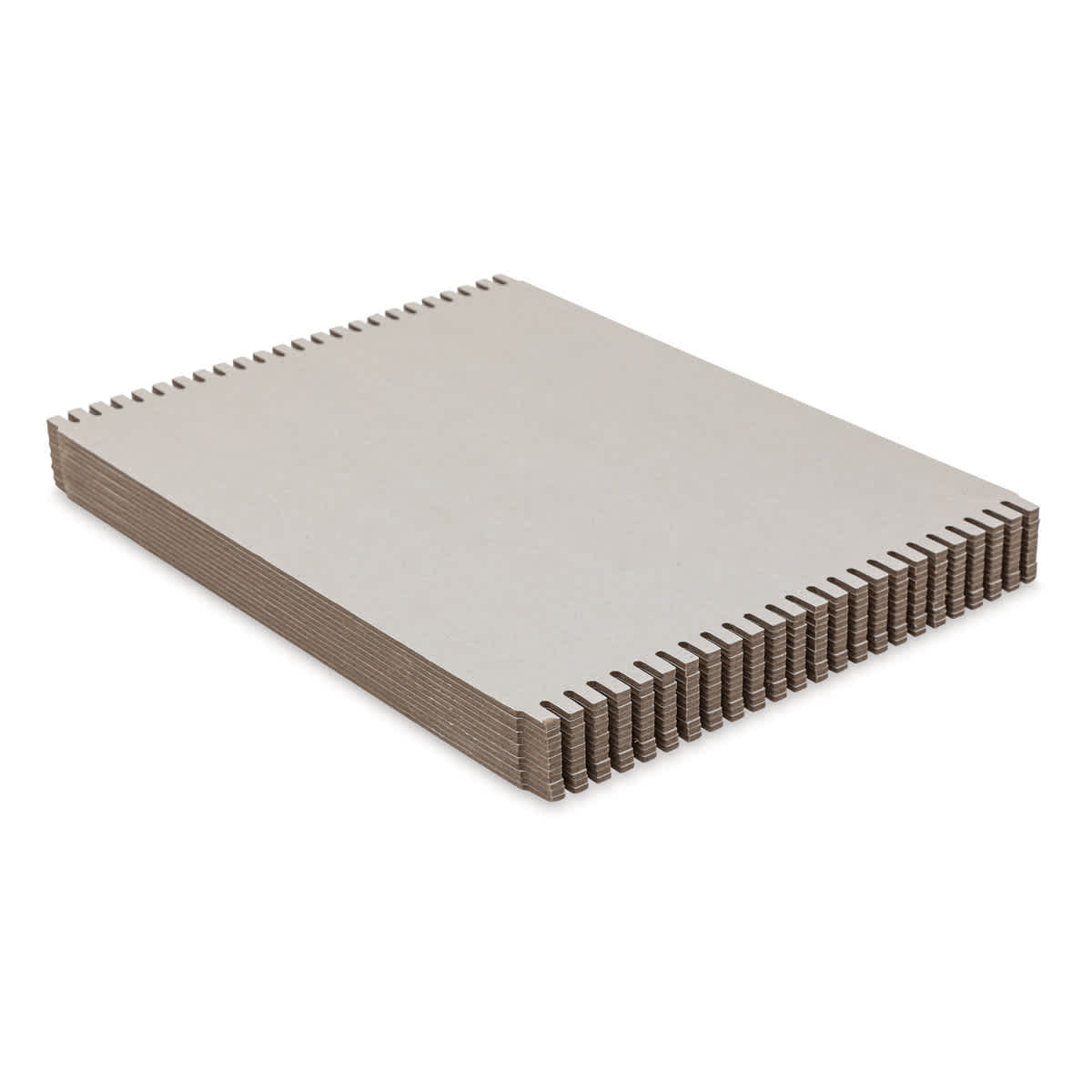 Wide-Notch Cardboard Looms - Pkg of 12, 9.75" x 13" - side view, angled
