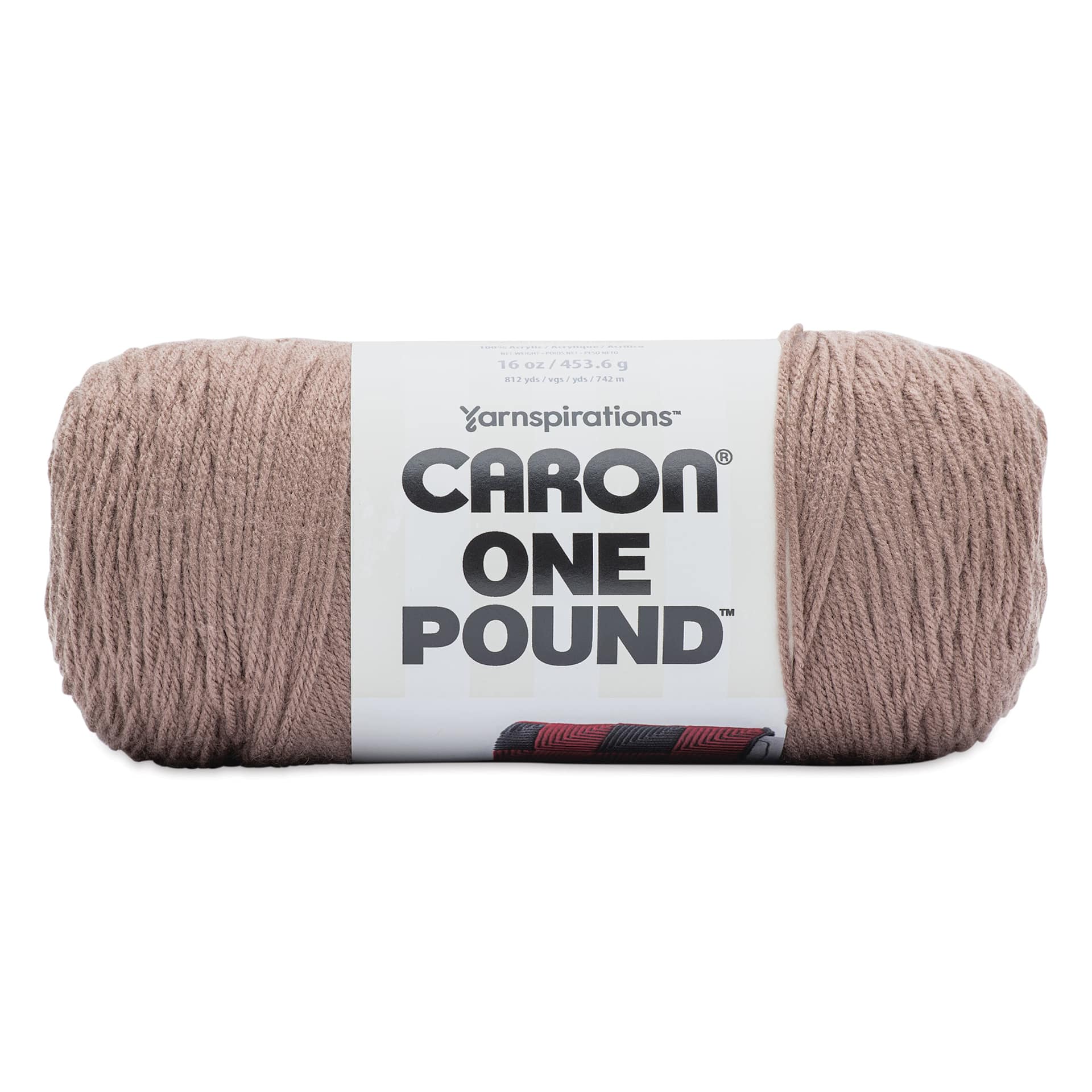 Caron One Pound Acrylic Yarn - 1 lb, 4-Ply, Truffle