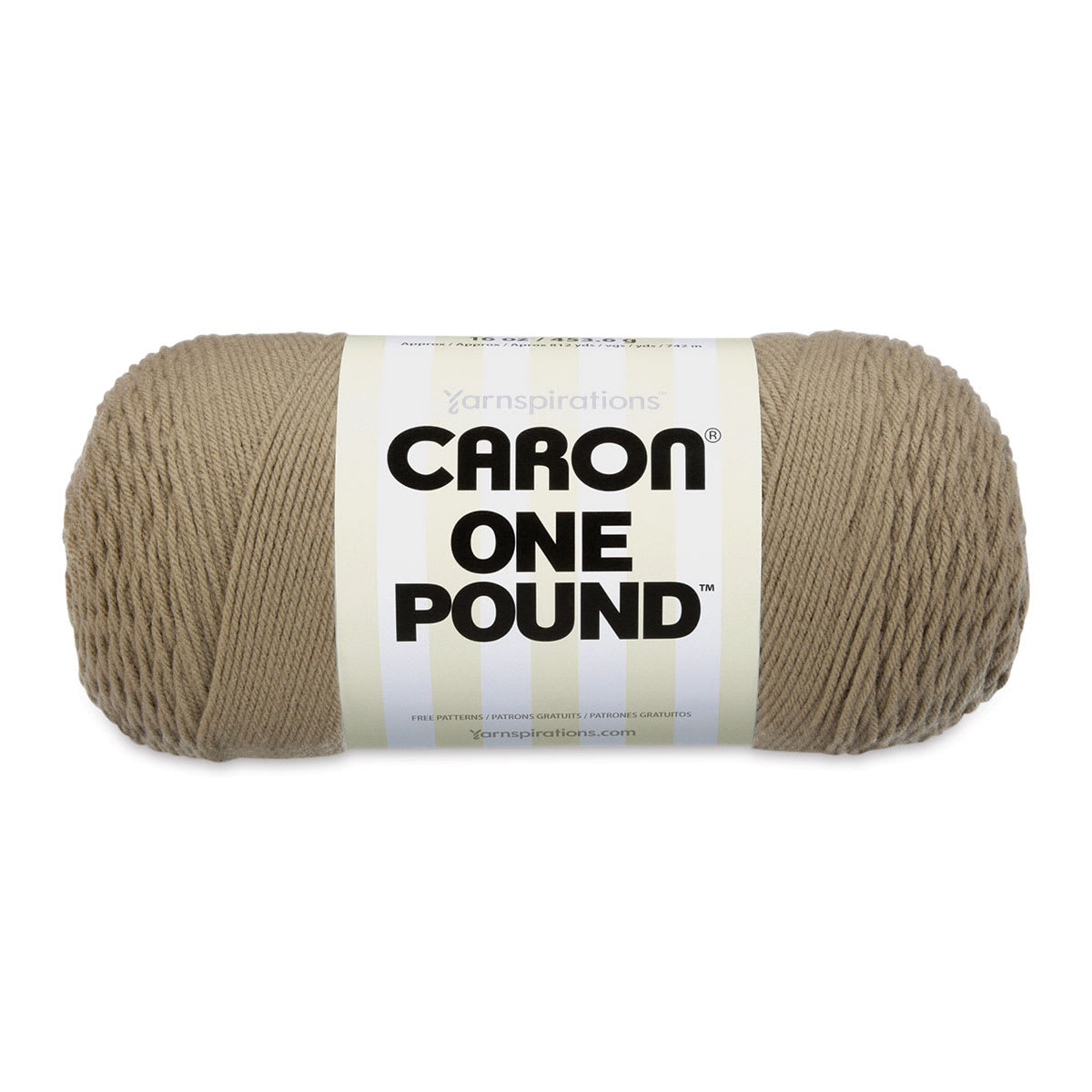 Caron One Pound Acrylic Yarn - 1 lb, 4-Ply, Taupe