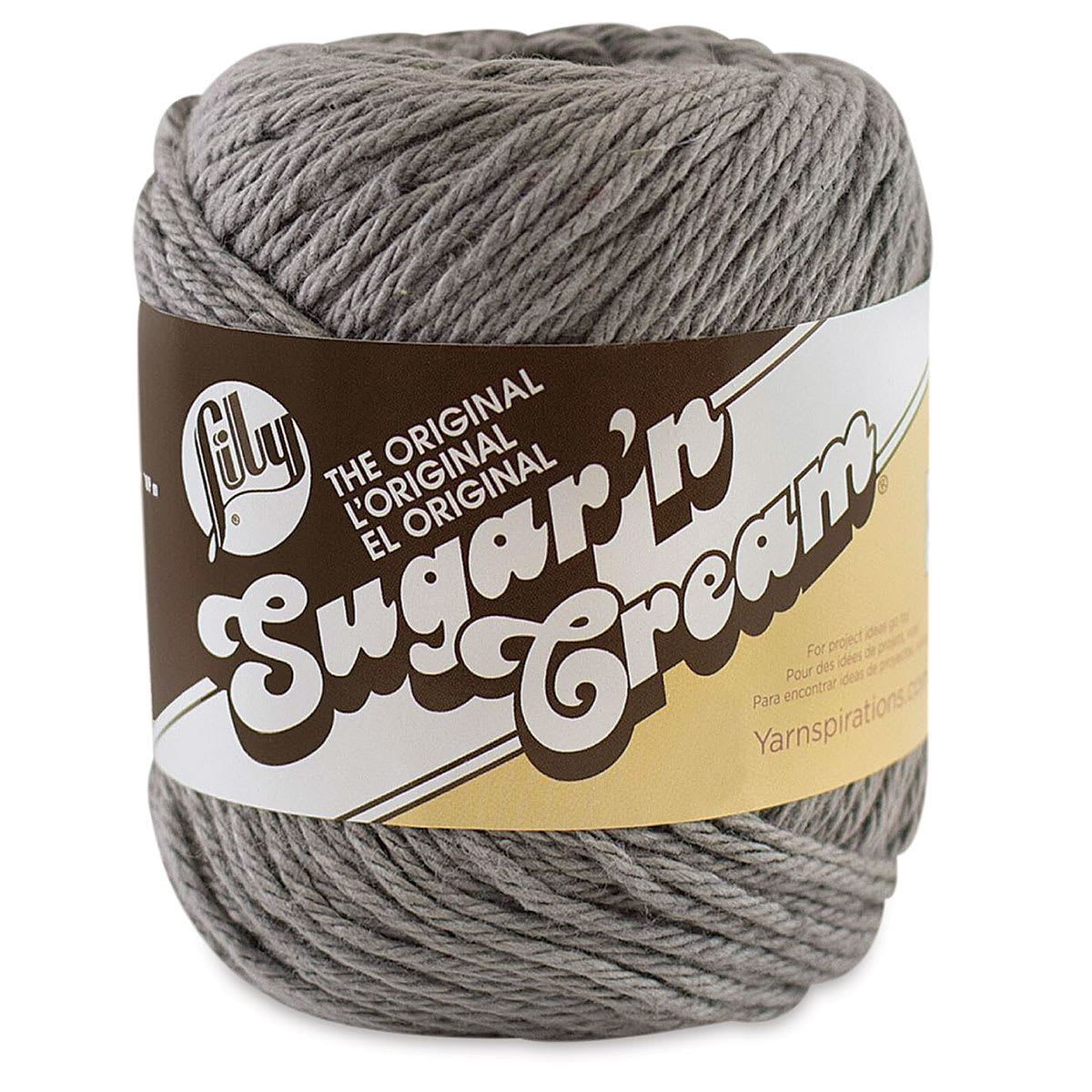 Lily Sugar N' Cream Yarn - 2.5 oz, 4-Ply, Overcast