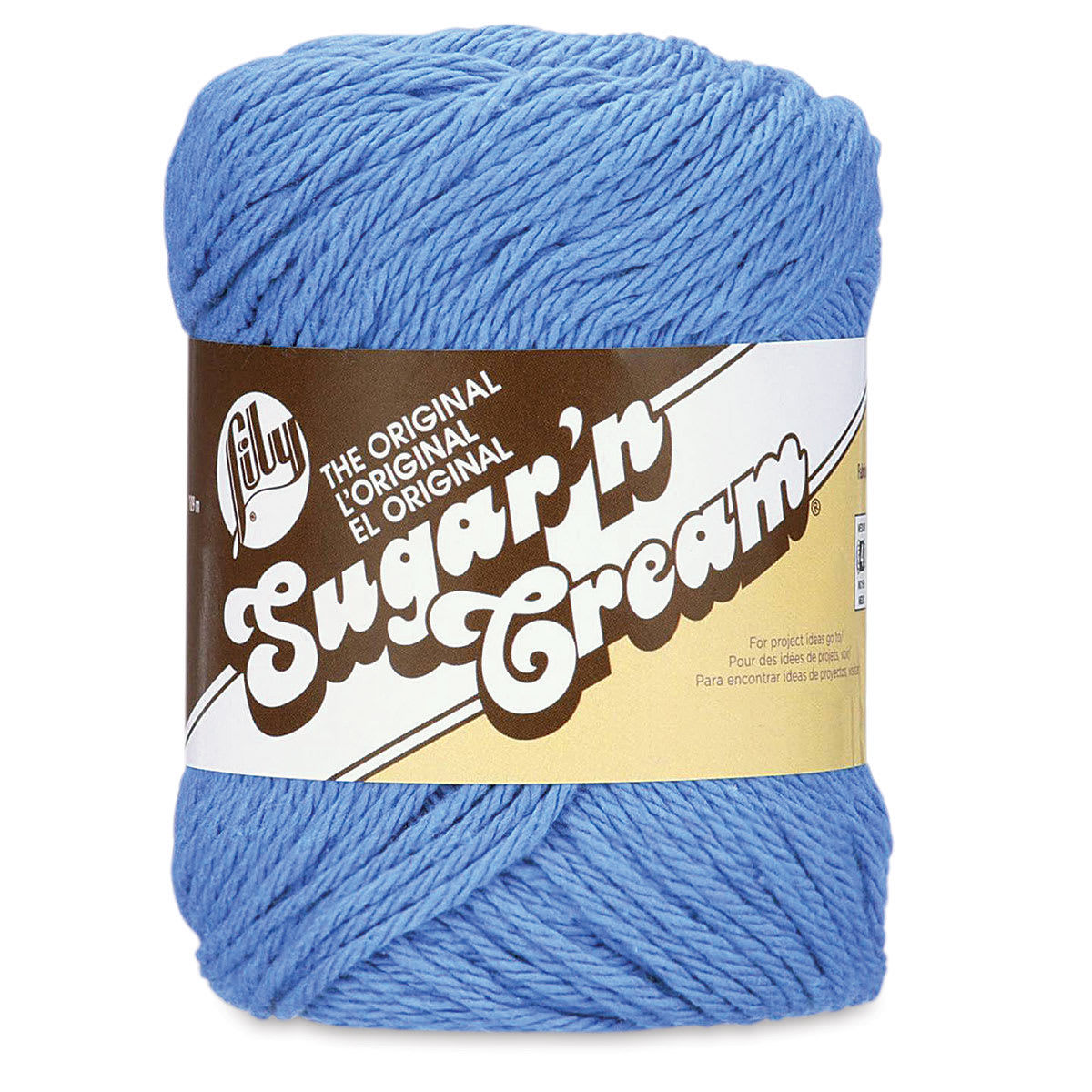 Lily Sugar N' Cream Yarn - 2.5 oz, 4-Ply, Blueberry