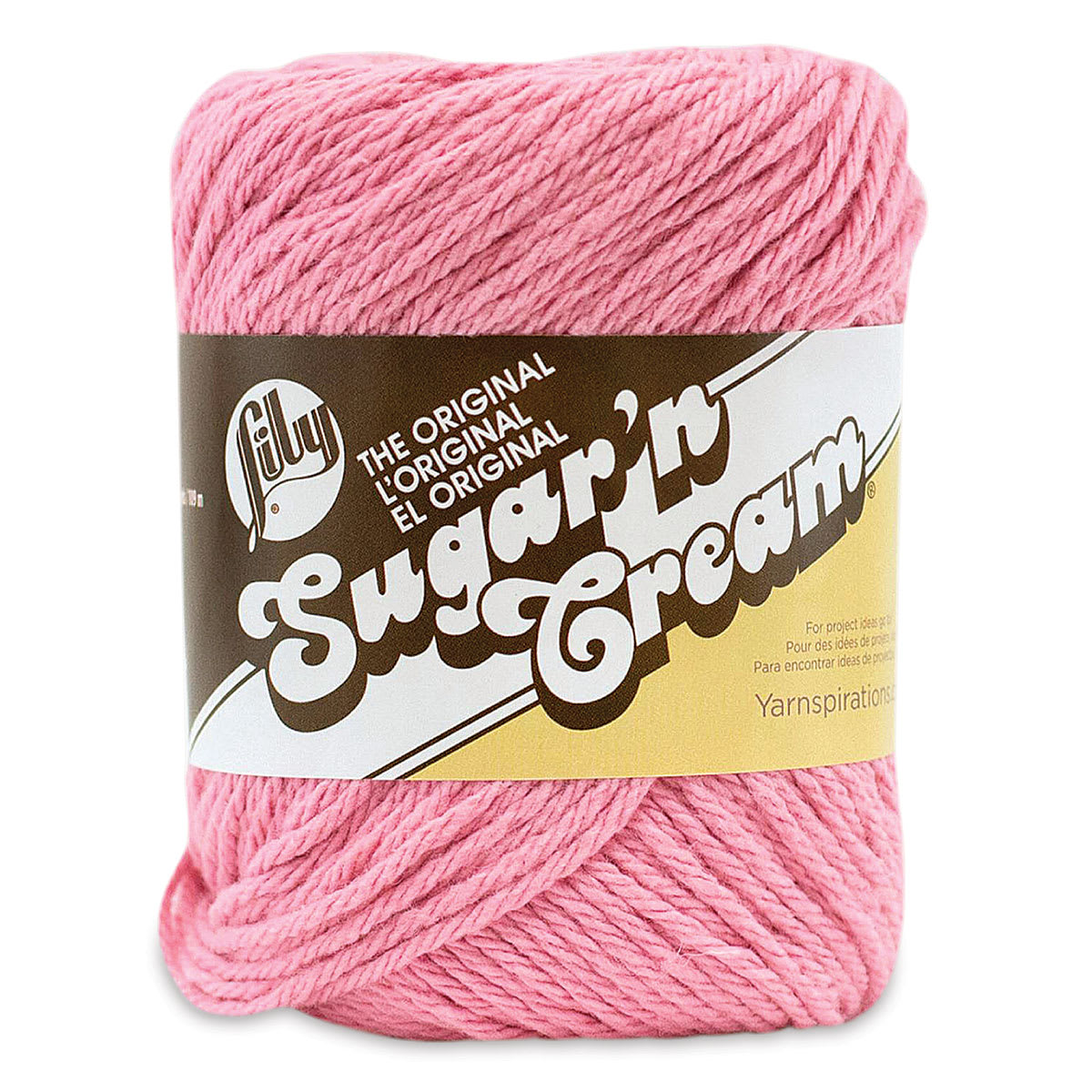 Lily Sugar N' Cream Yarn - 2.5 oz, 4-Ply, Rose Pink