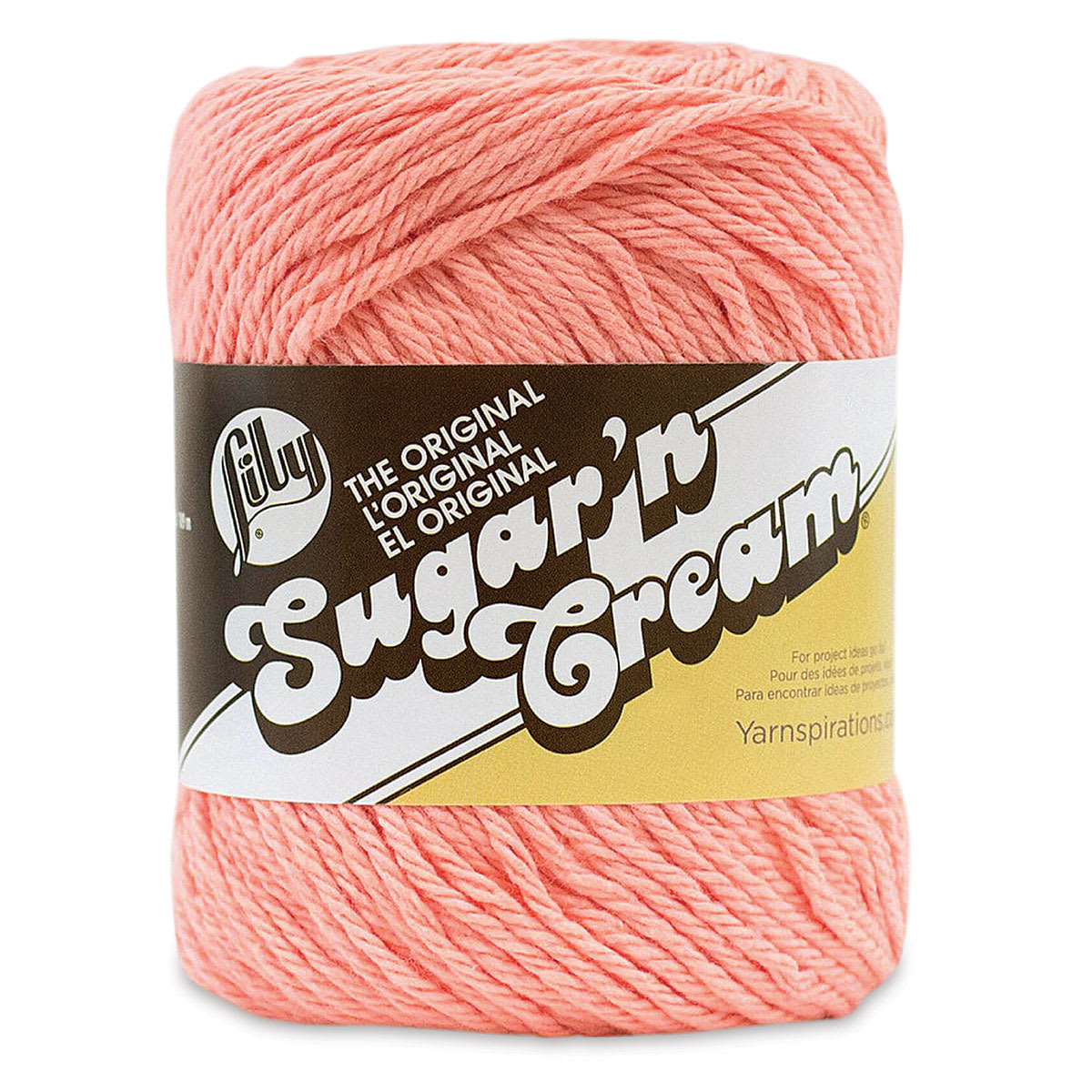 Lily Sugar N' Cream Yarn - 2.5 oz, 4-Ply, Tea Rose