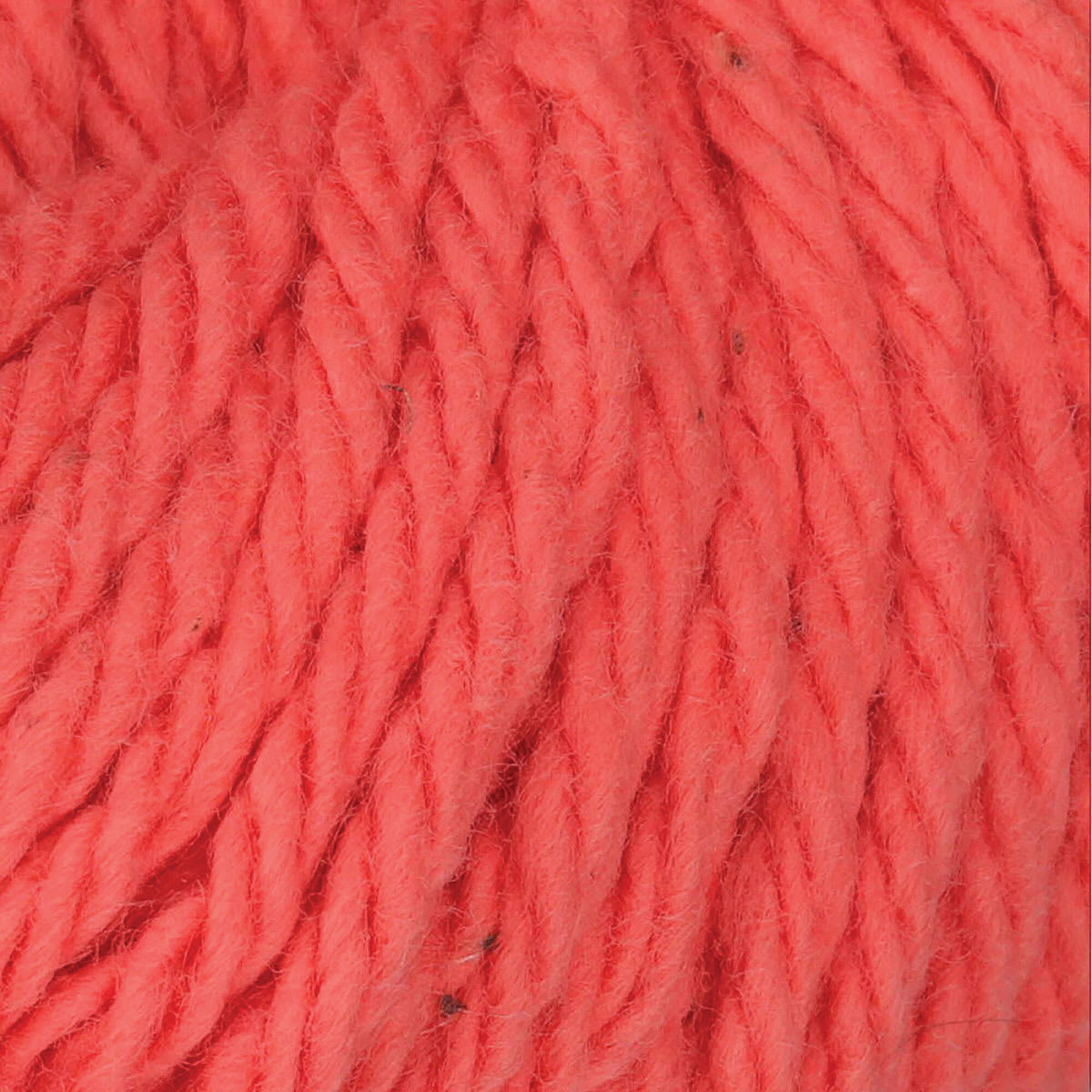 Lily Sugar N' Cream Yarn - 2.5 oz, 4-Ply, Tangerine (Close-up of yarn)