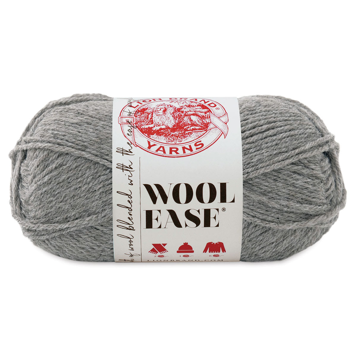 Lion Brand Wool-Ease Yarn - Grey Heather