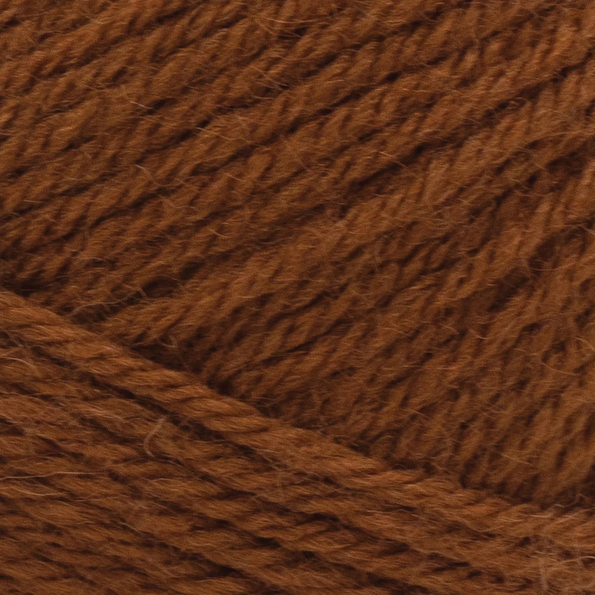 Lion Brand Wool-Ease Yarn - Umber, close-up