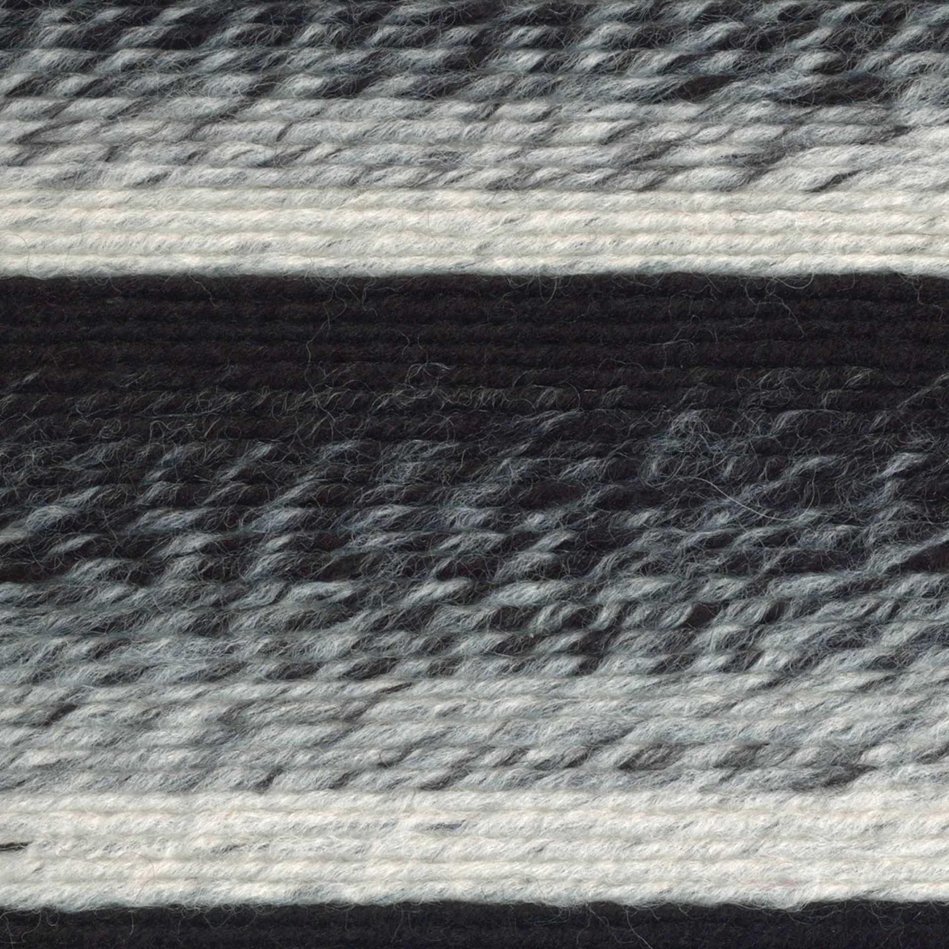 Lion Brand Scarfie Yarn - Black/Cream close-up to show texture