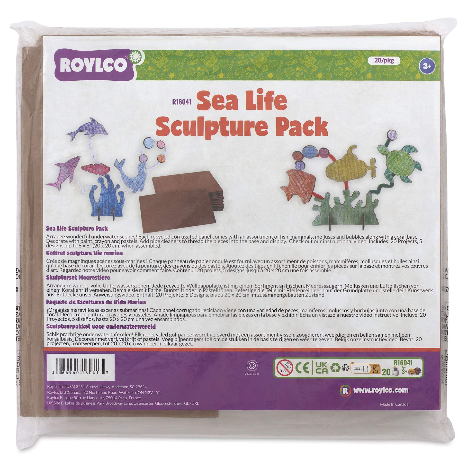 Roylco Sea Life Sculpture Pack - front of packaging