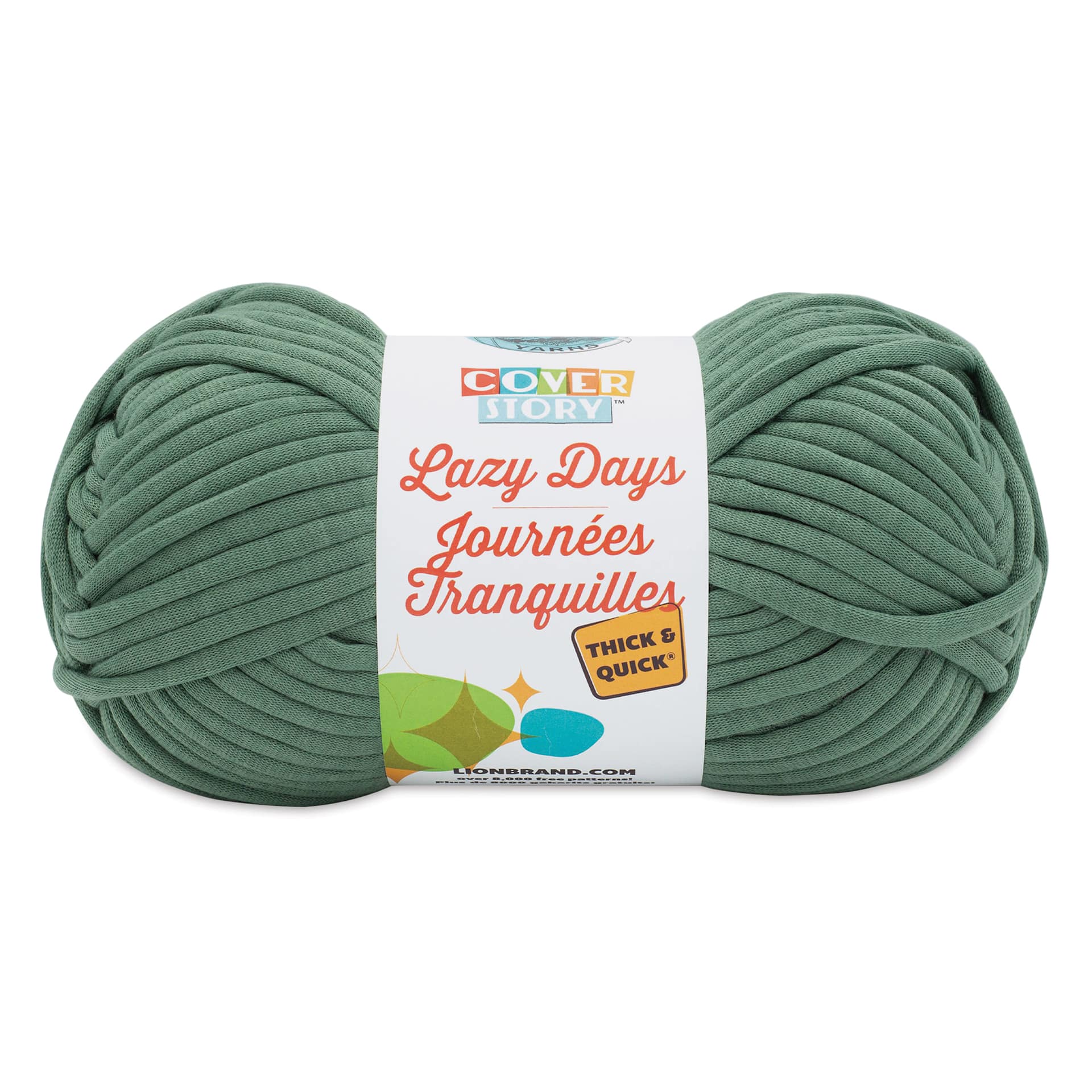 Lion Brand Cover Story Lazy Days Thick & Quick Yarn - Evergreen, 125 yards
