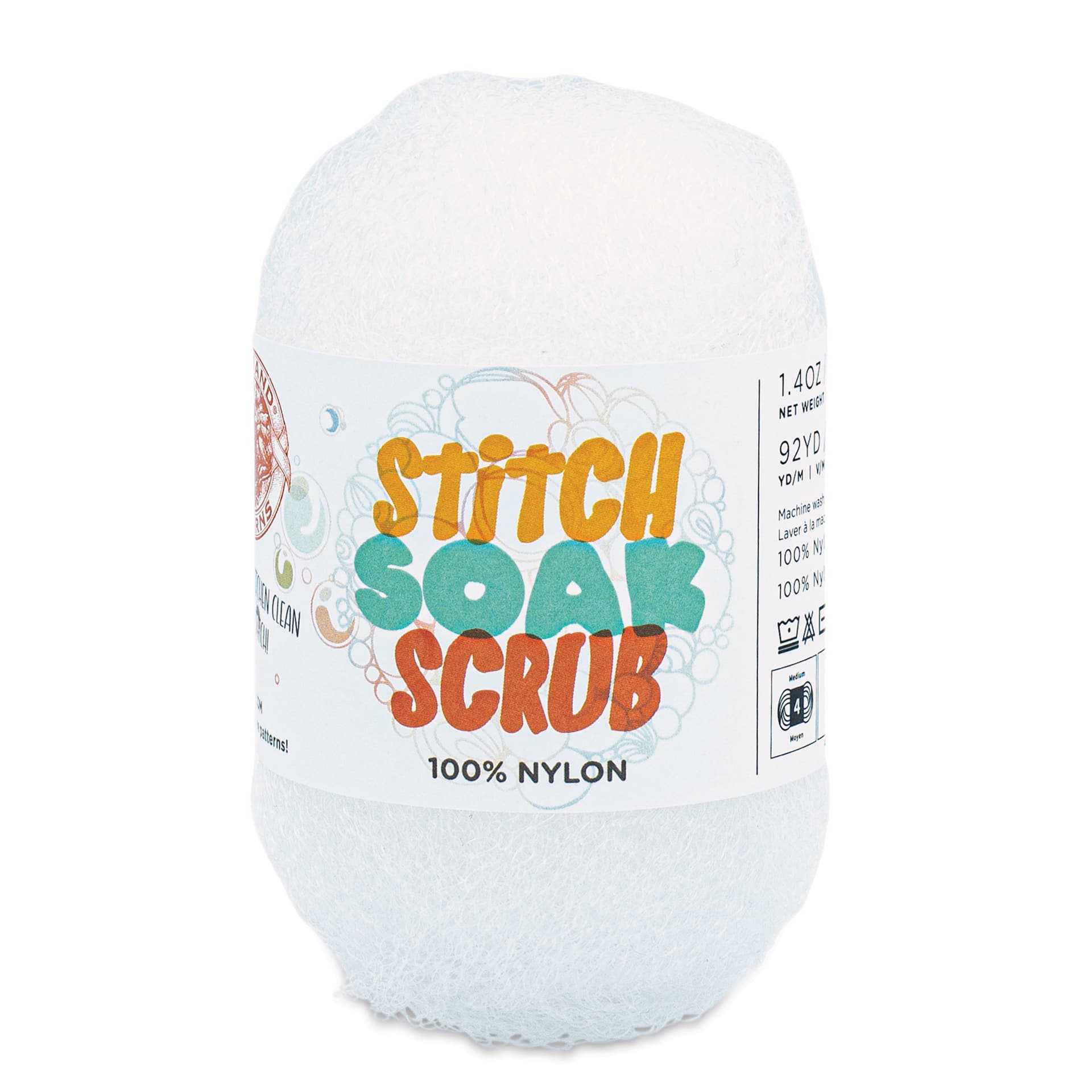 Lion Brand Stitch Soak Scrub Yarn - Coconut Milk, 92 yds