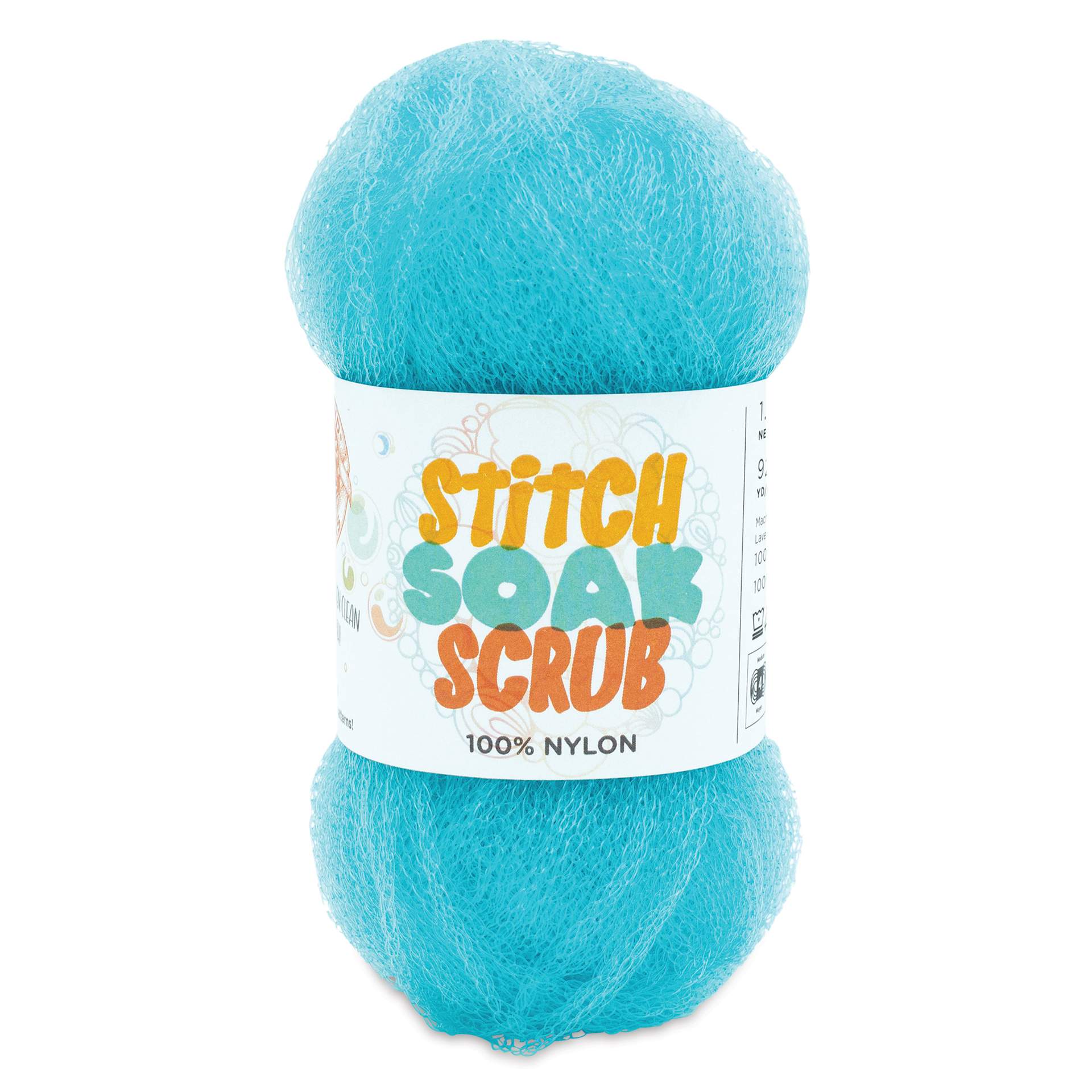 Lion Brand Stitch Soak Scrub Yarn - Turquoise, 92 yds