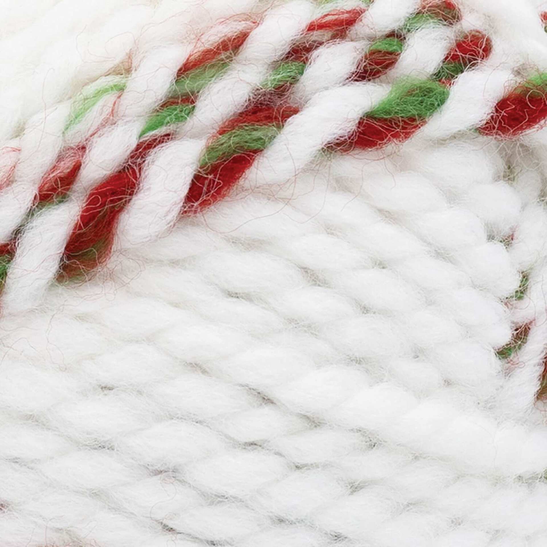Lion Brand Wool Ease Thick & Quick Yarn - Mistletoe, 106 yds close up to show texture