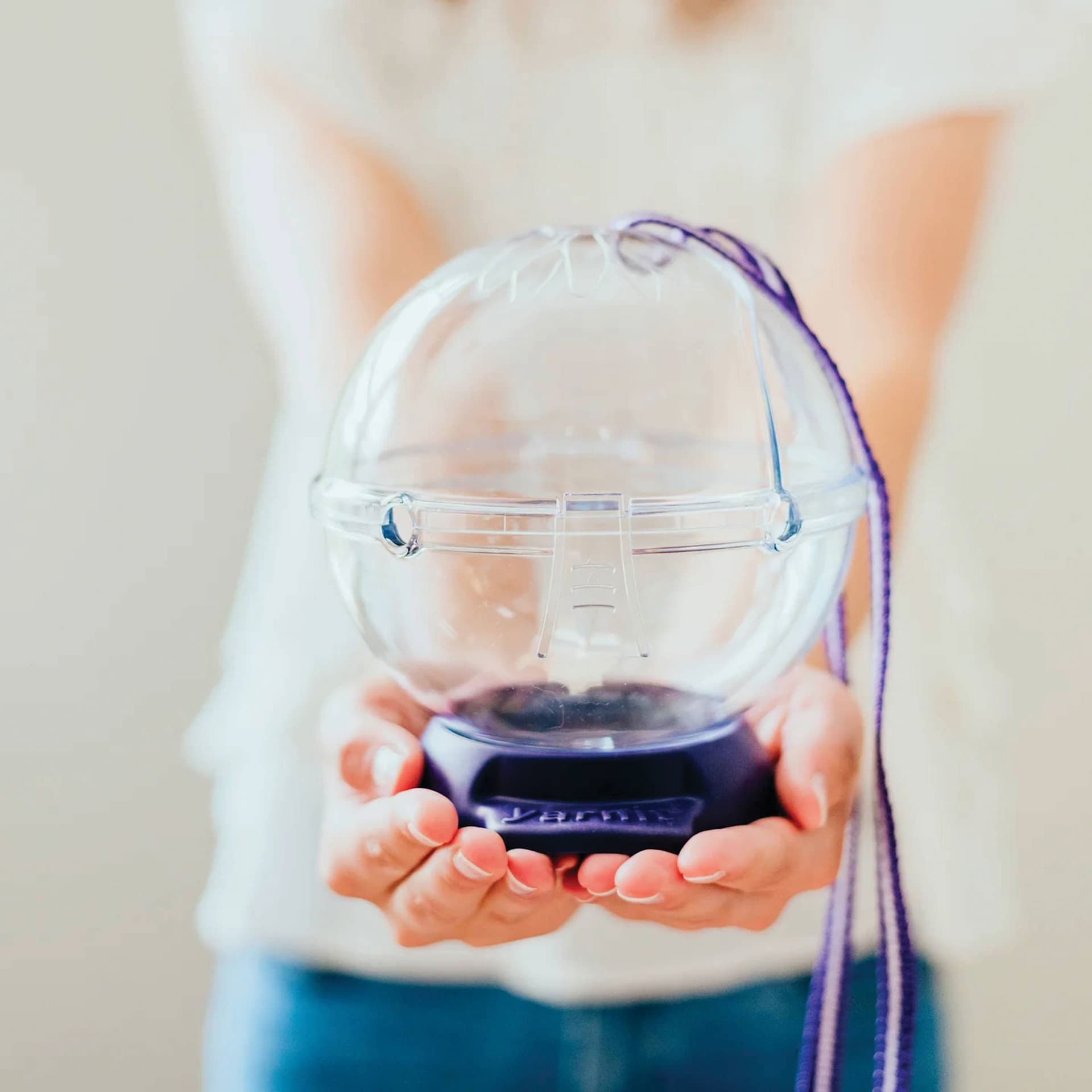Prym Yarnit Yarn Holder - with strap and held in hands