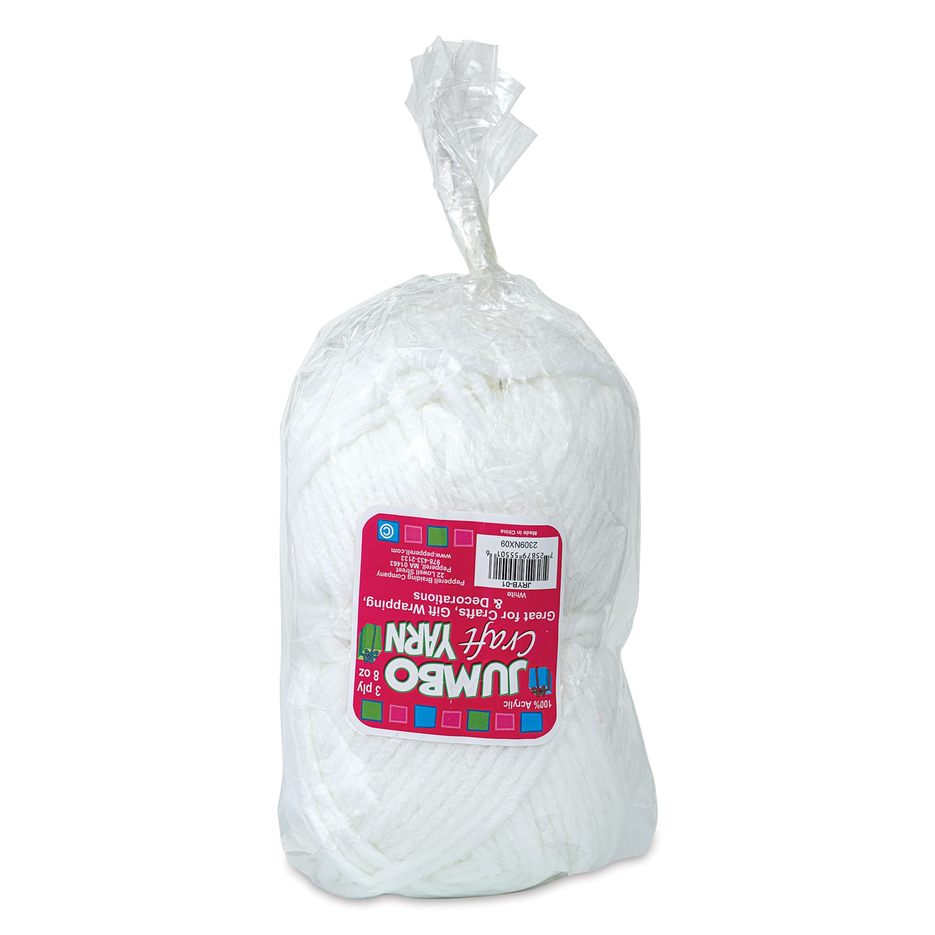 Pepperell Jumbo Roving 3-Ply Craft Yarn - 8 oz, 150 yds - front of packaging