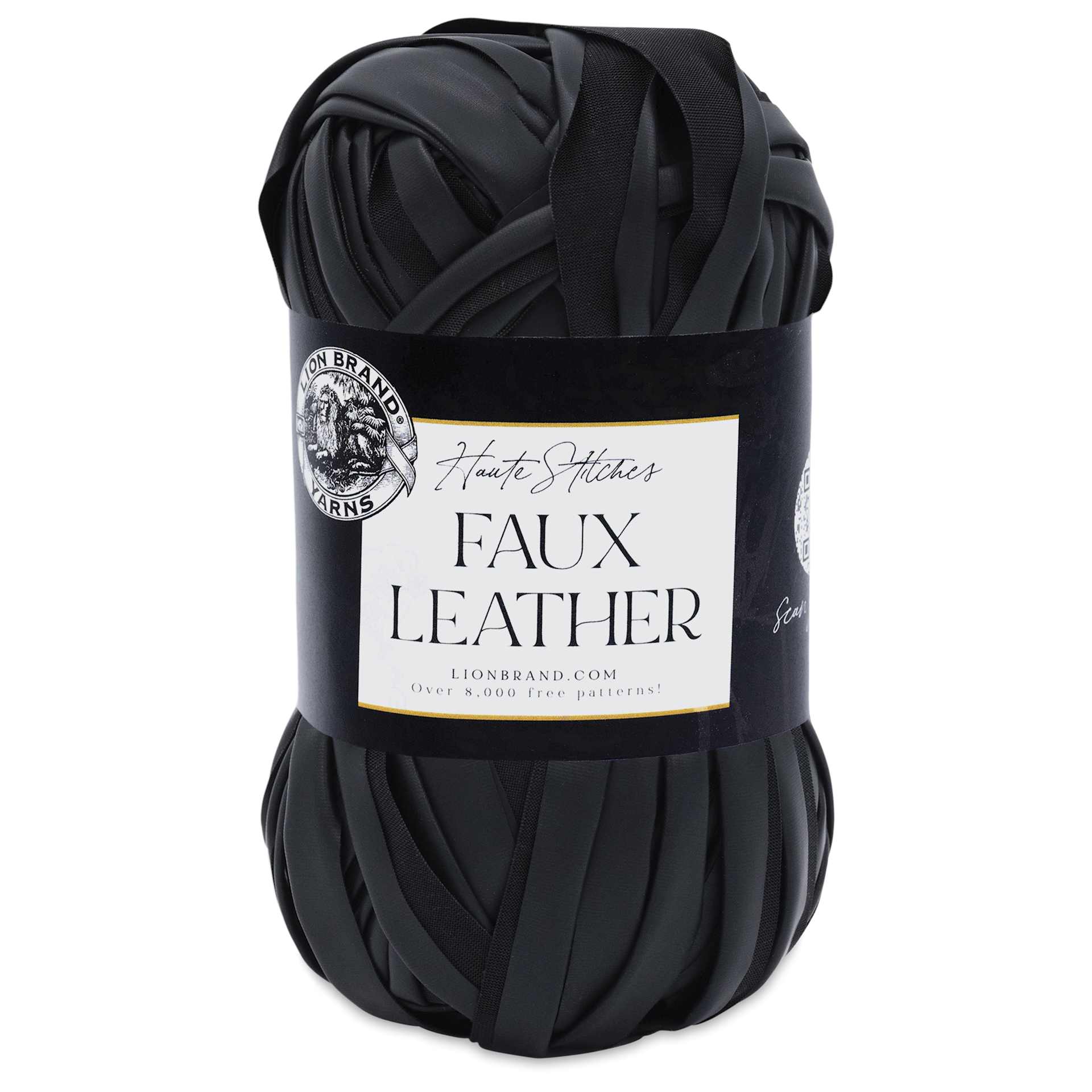 Lion Brand Yarn Haute Stitches Faux Leather Yarn - Moto Jacket, 39 yds