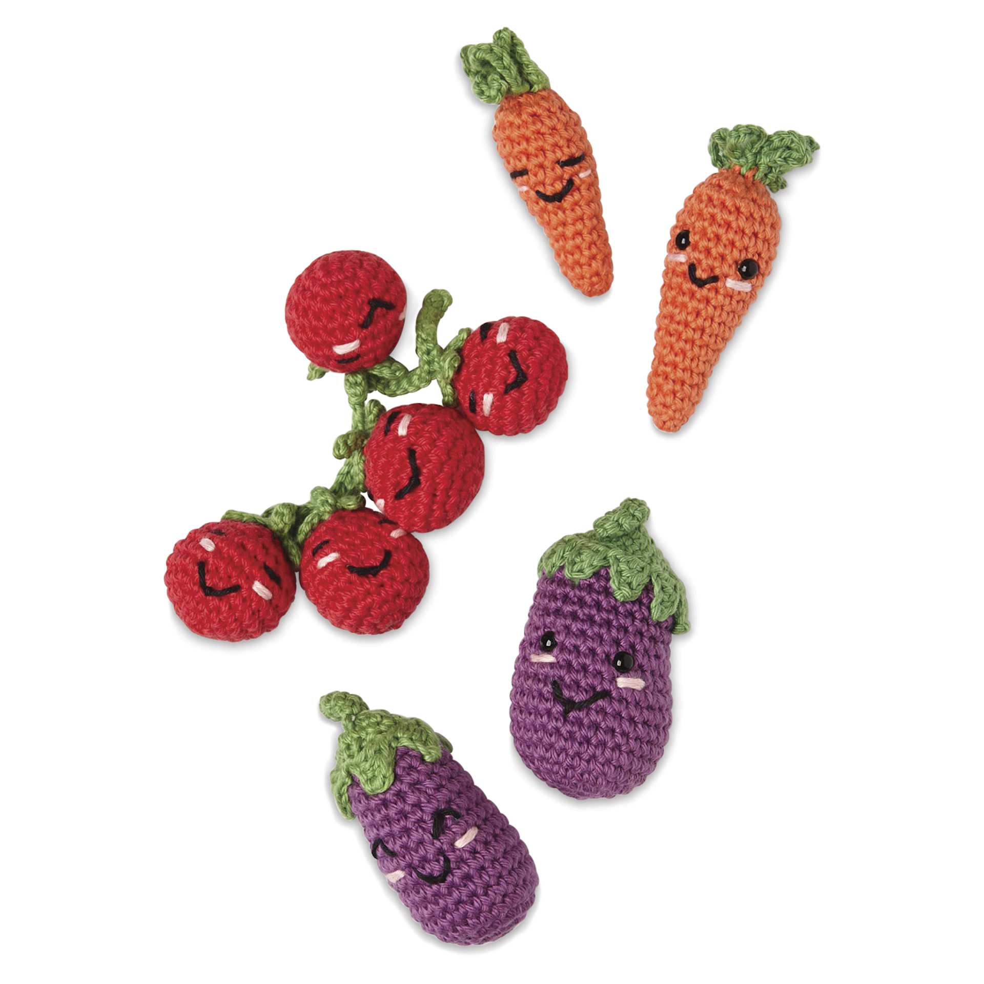 DMC Amigurumi Kits - Veggie Pals - finished examples