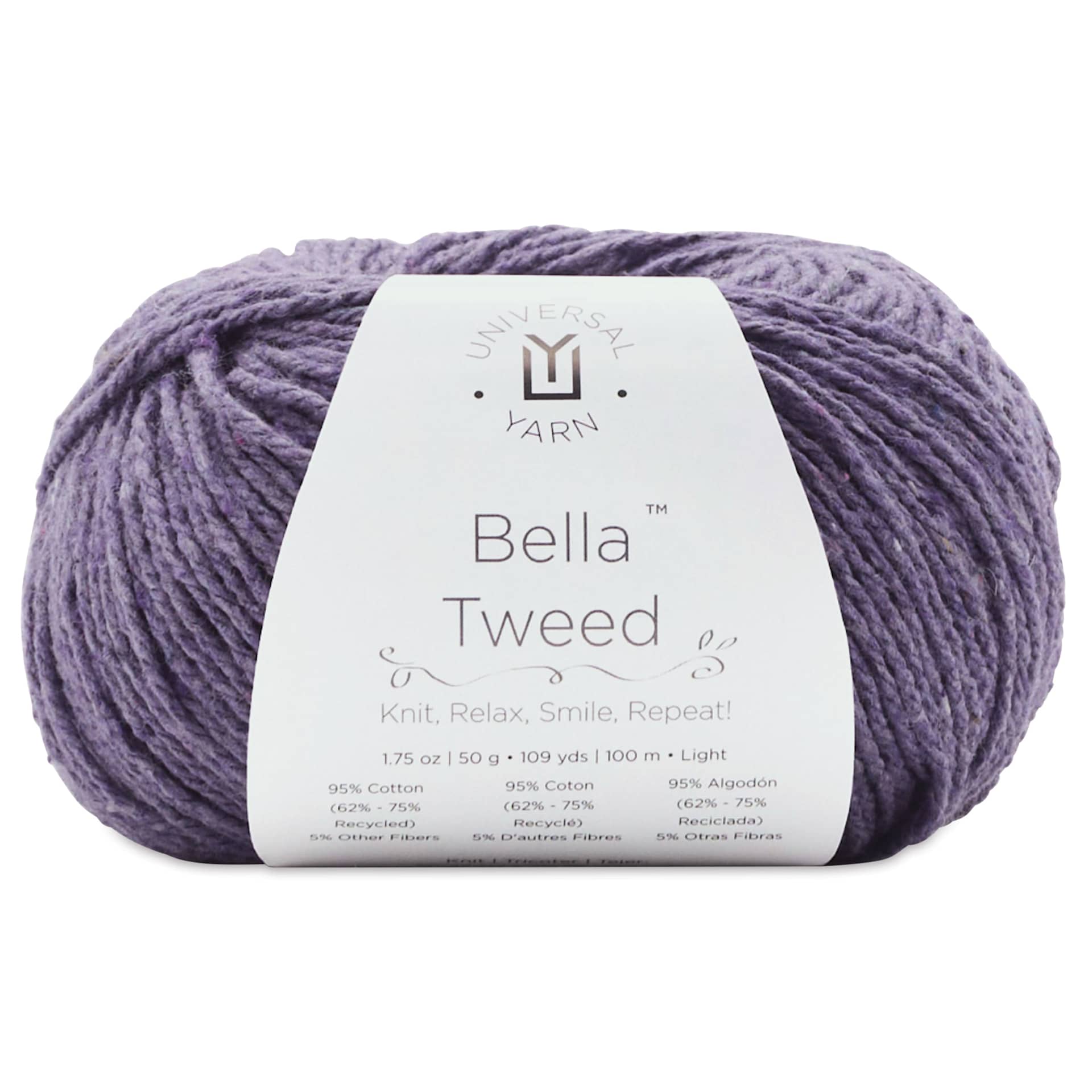 Universal Yarn Bella Tweed Yarn - Renew, 109 yds