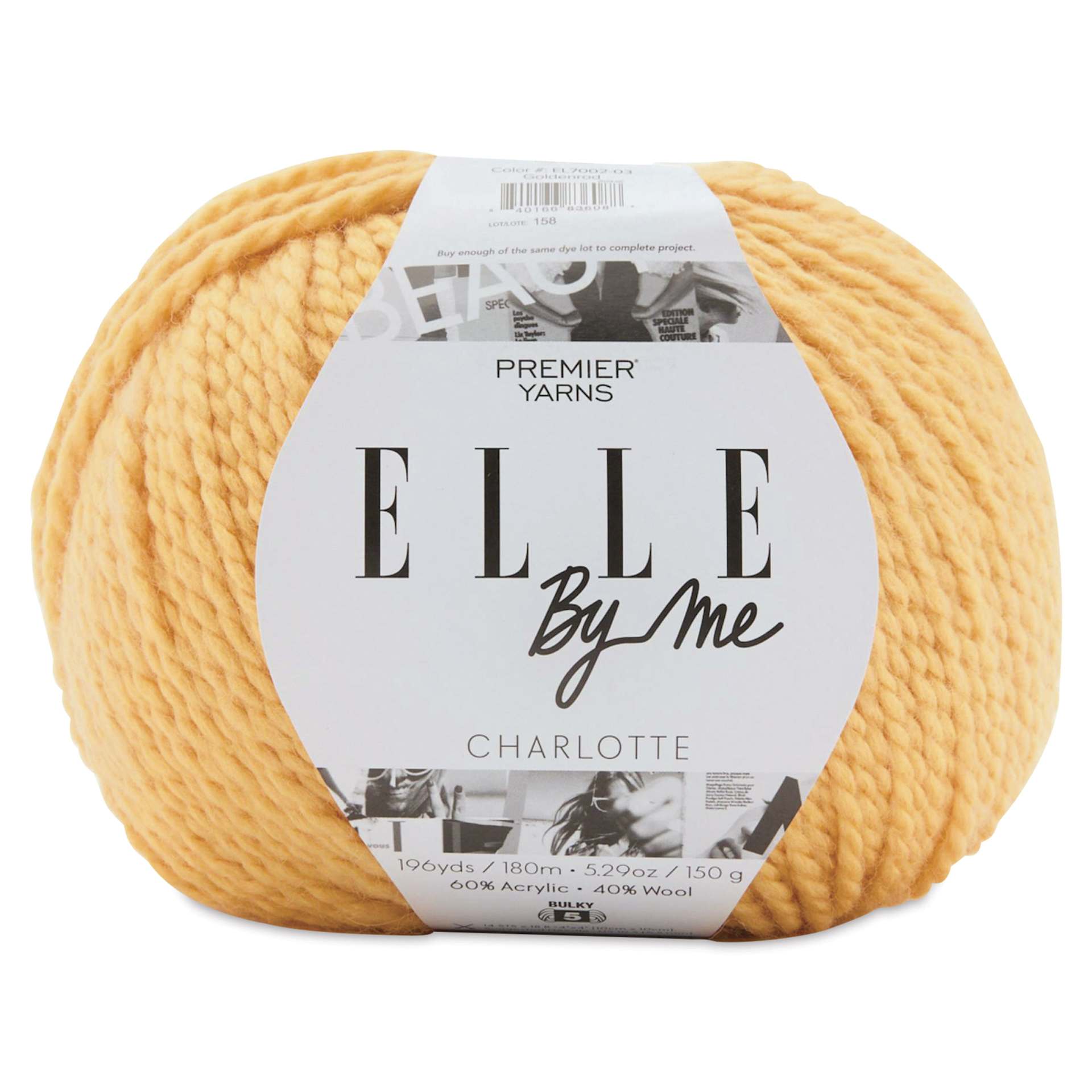 Premier Yarn Elle By Me Charlotte Solids Yarn - Goldenrod, 196 yds