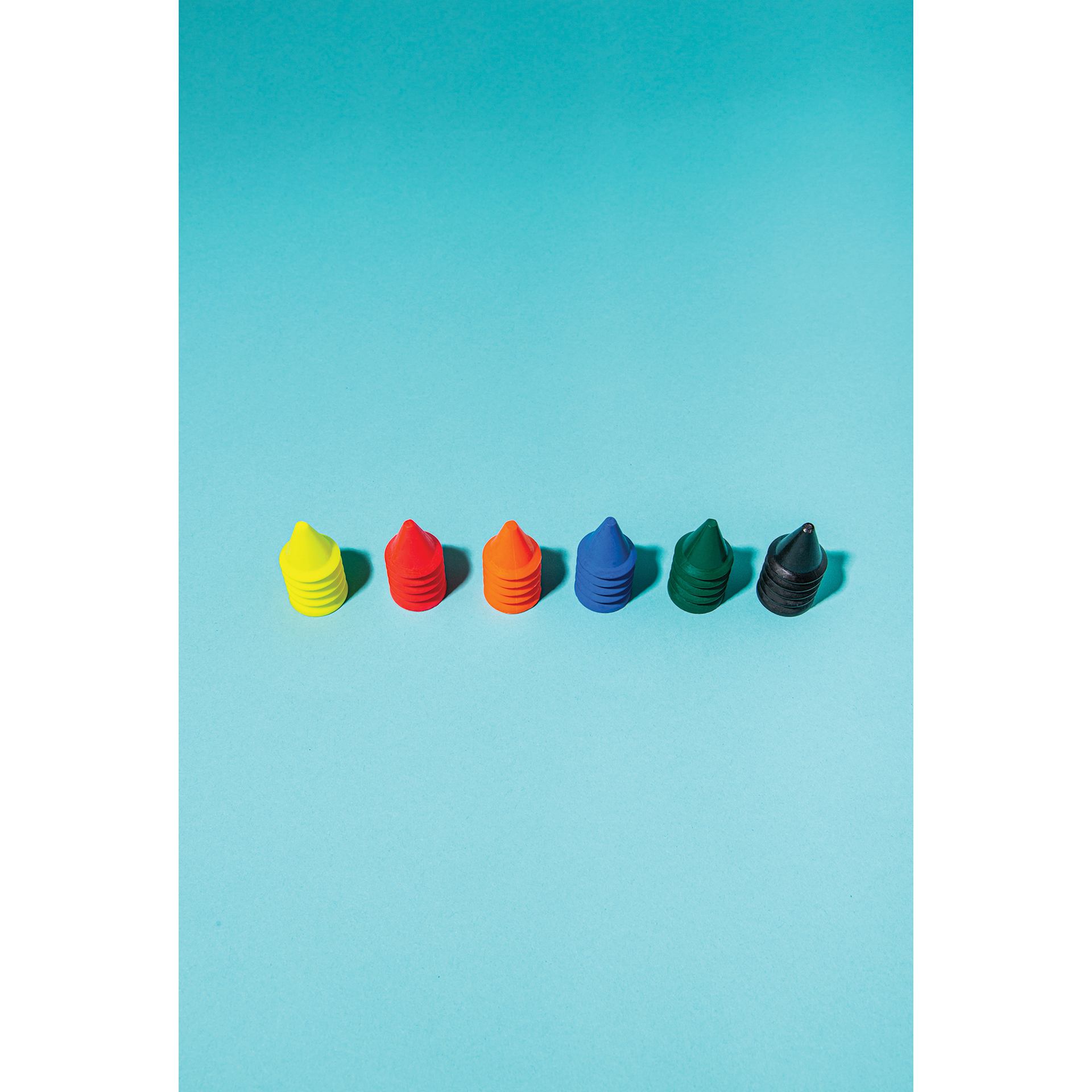 Omy Finger Crayons - Assorted Colors, Set of 6