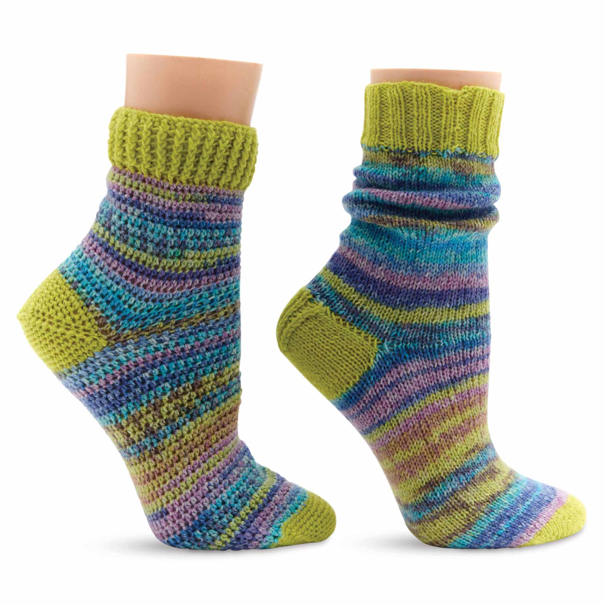 Premier Yarn Sock Kit - Purple People - knit sock and crochet sock