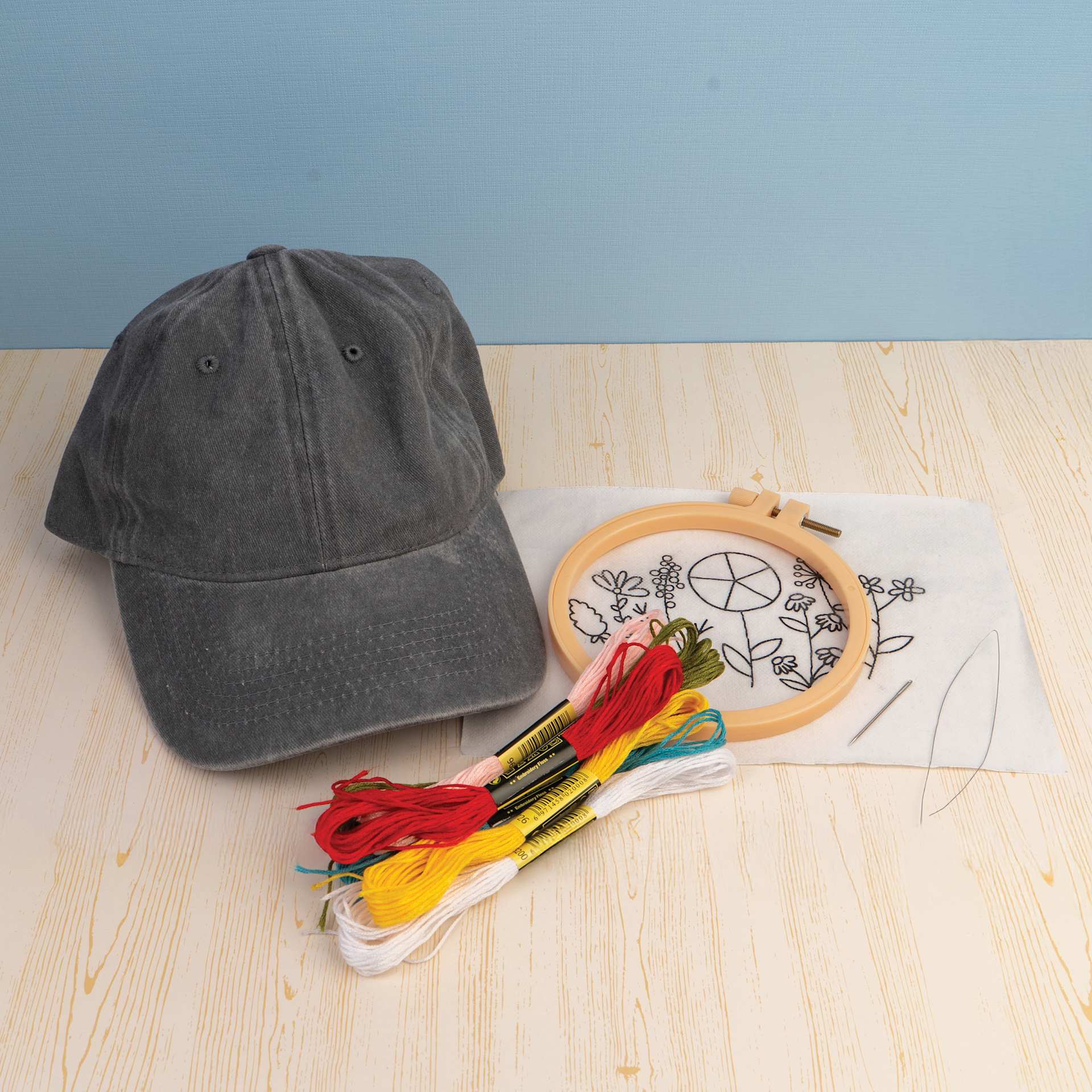 John Bead Embroidered Hat DIY Kit contents