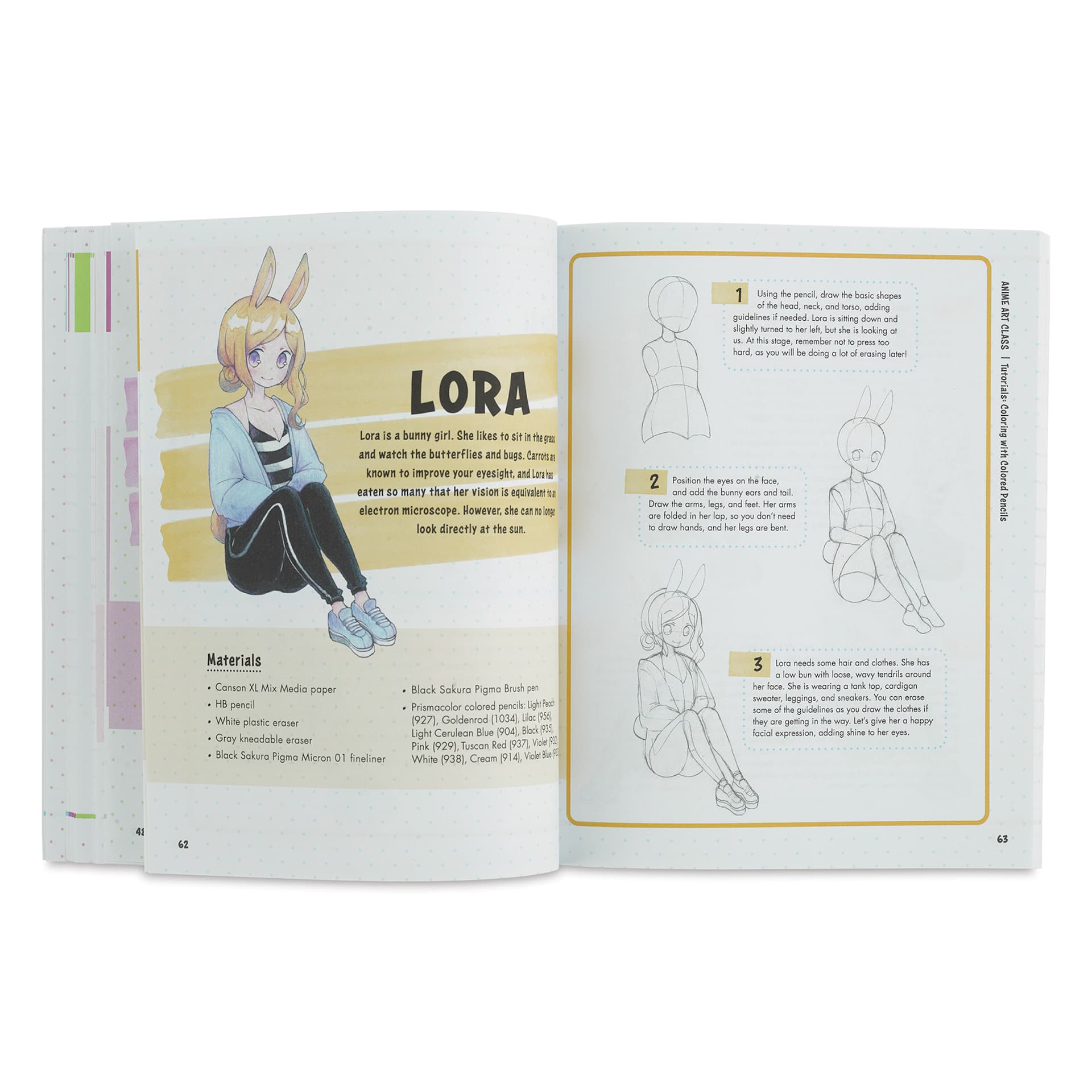 Anime Art Class ("Lora" spread)