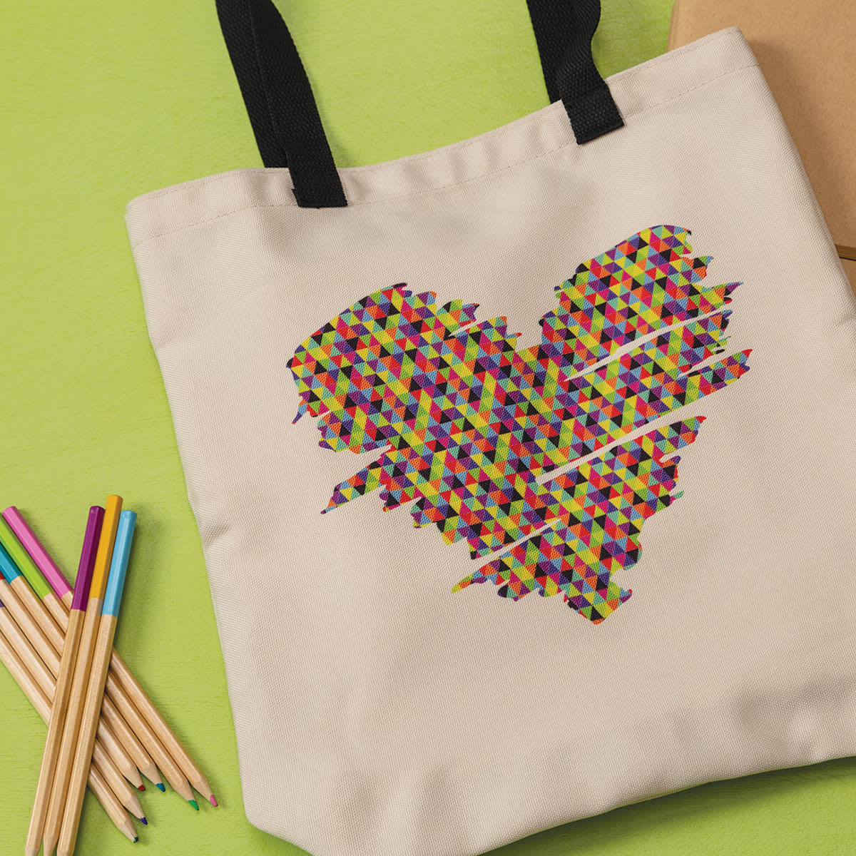 Cricut Tote Bag Blank - Tote Bag with printed Heart design