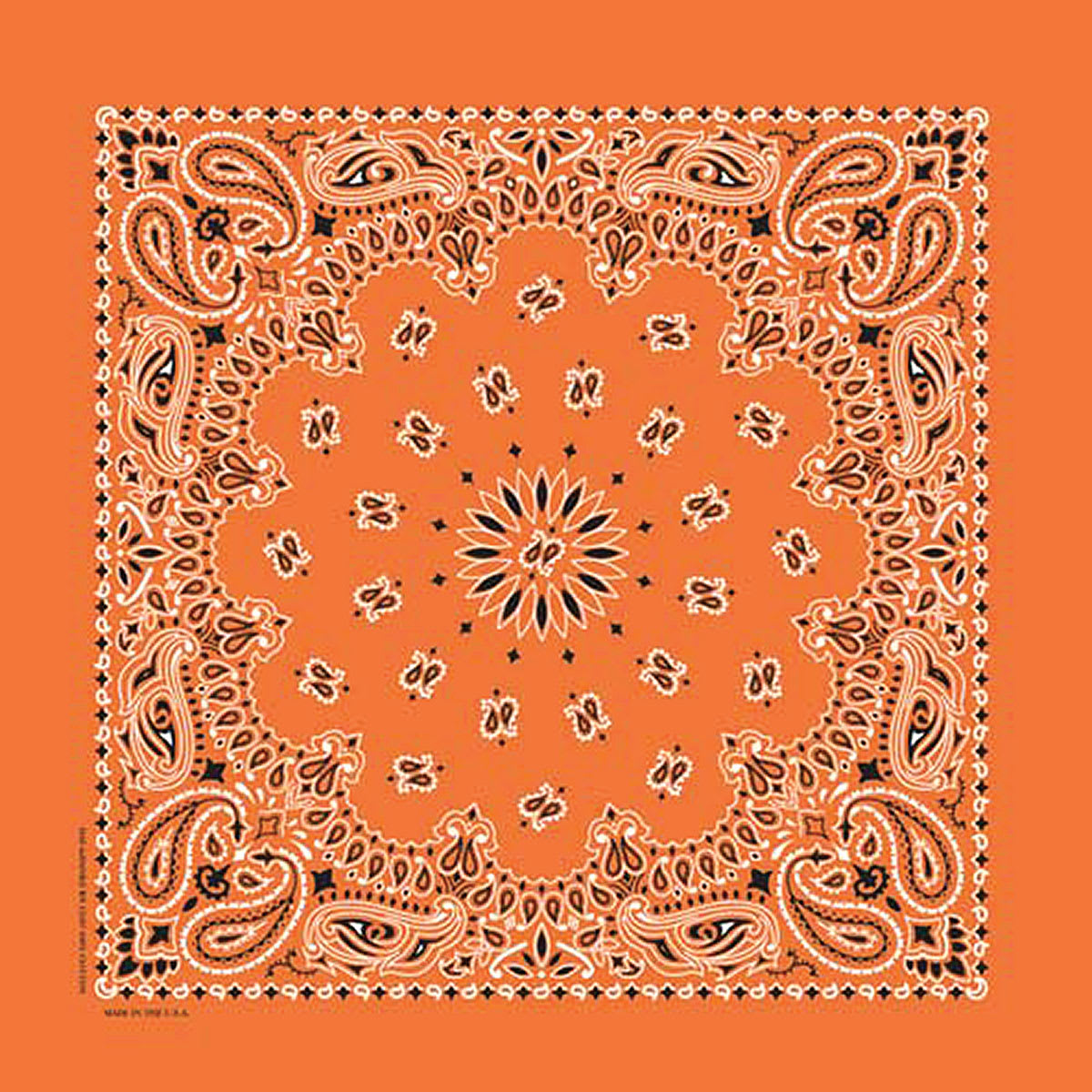 Hav-A-Hank Paisley Bandana - Orange, 22" W x 22" L