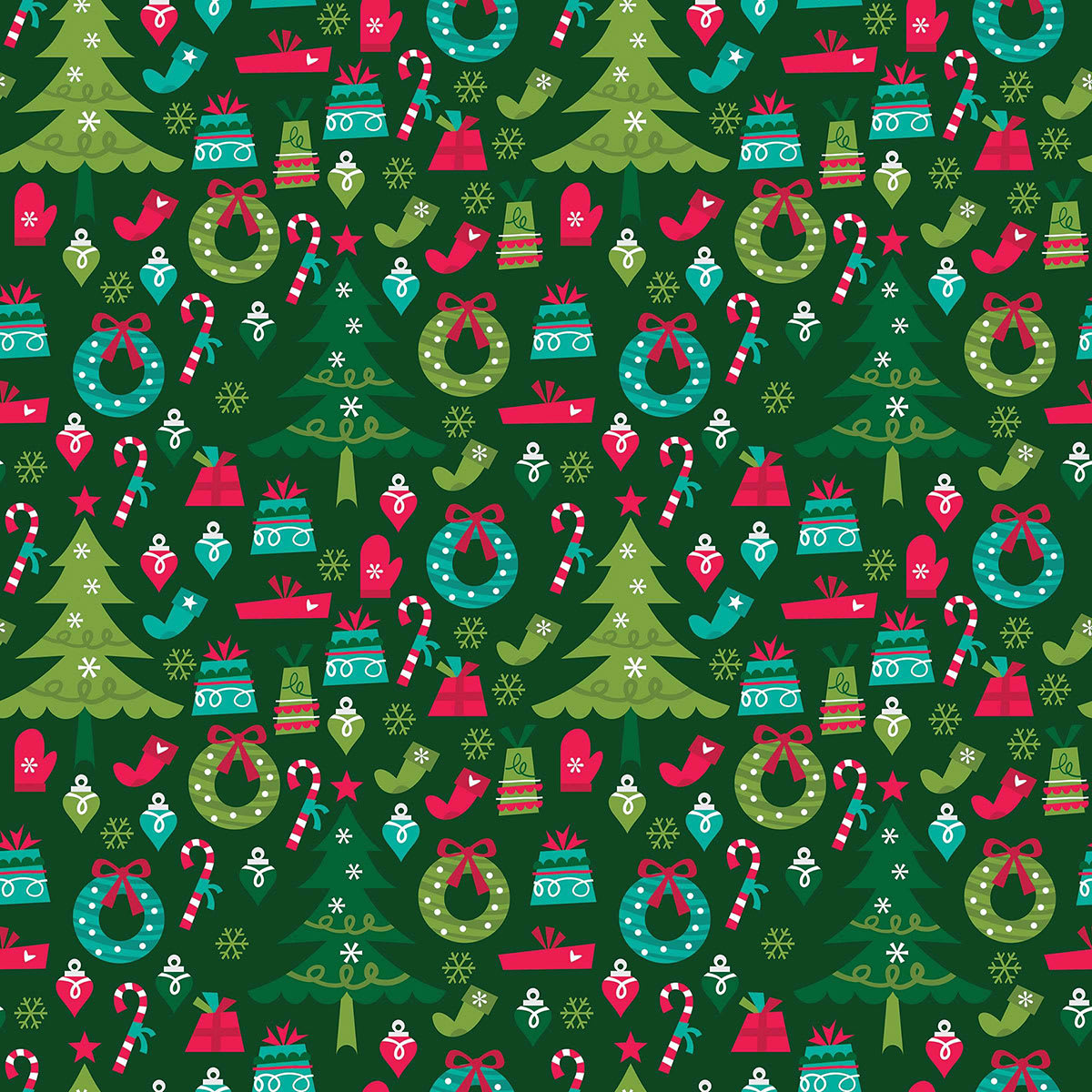 Hav-A-Hank Novelty Bandana - Trendy Christmas, 22" W x 22" L