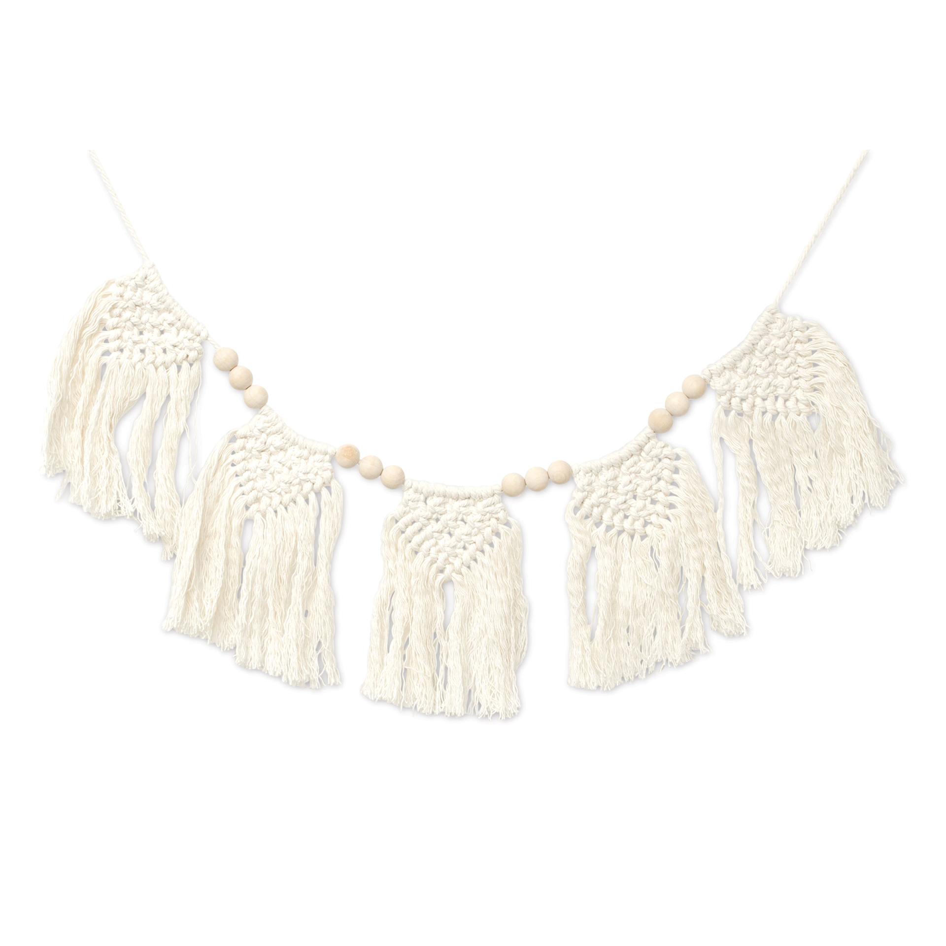 Needle Creations Macrame Bunting Kit finished project